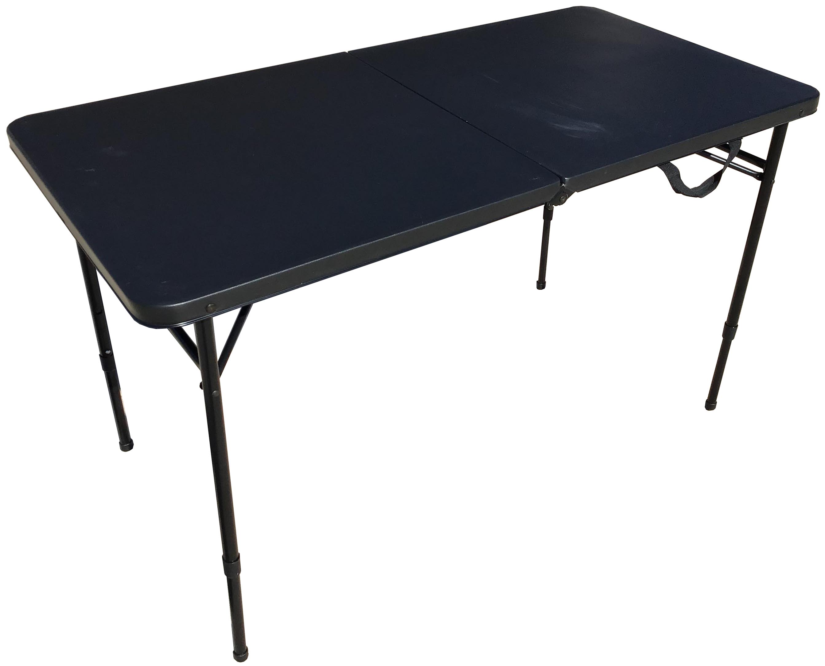 4 foot rectangle tables (adjustable, 3 heights; black)