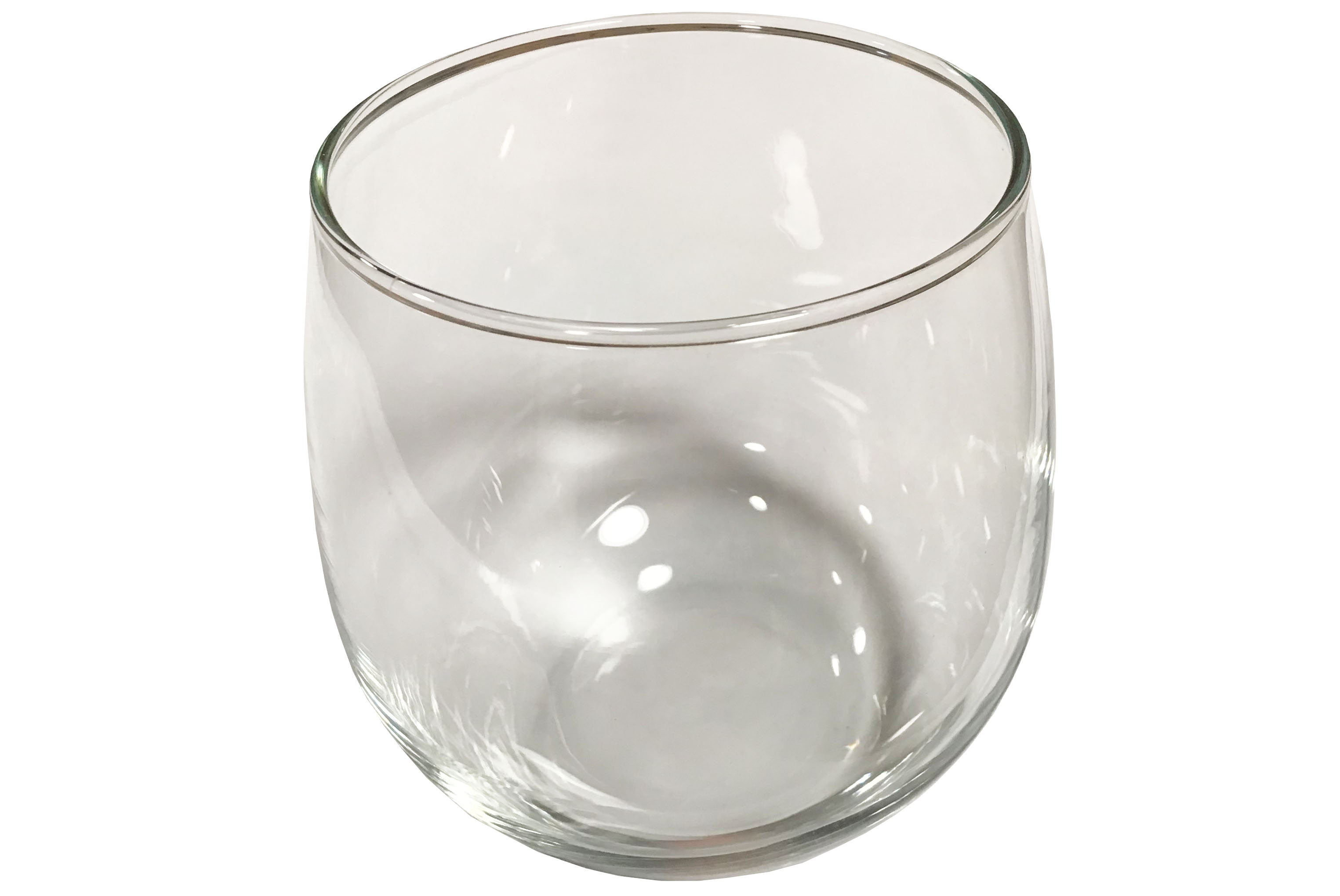 stemless red wine glasses (Libbey, 16 3/4 oz.)