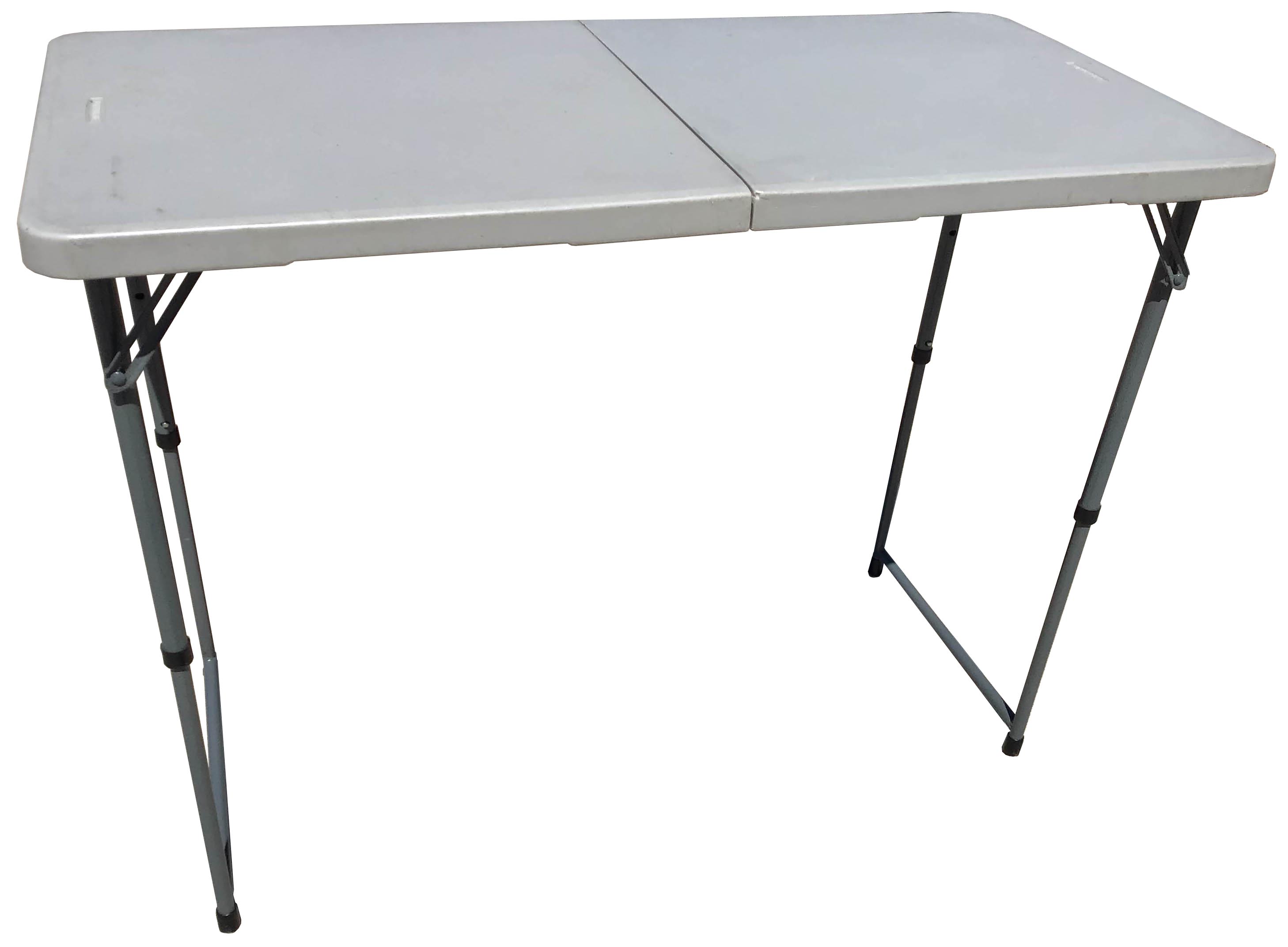 4 foot rectangle tables (adjustable, 4 heights; Lifetime)