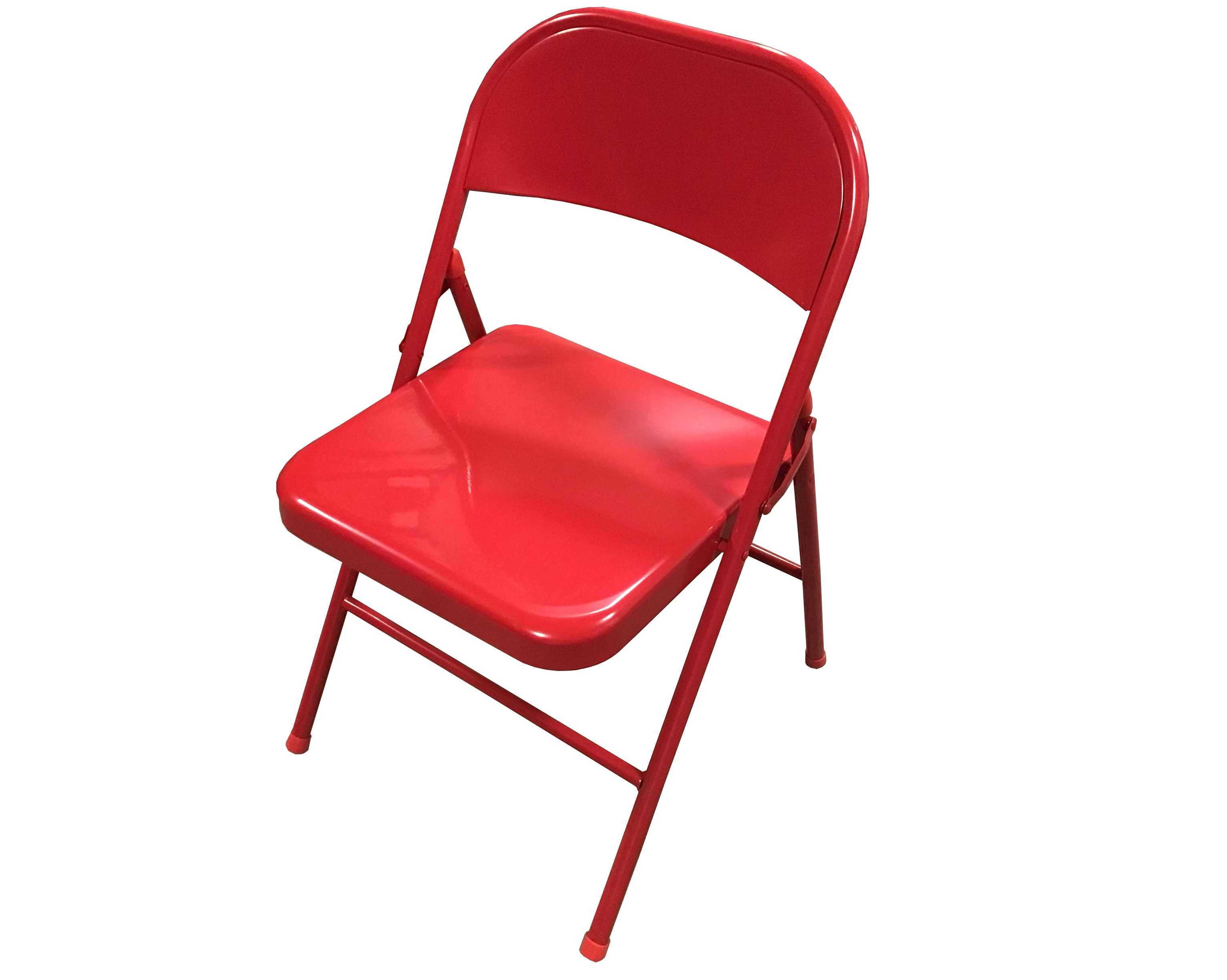 folding chairs (steel, red)