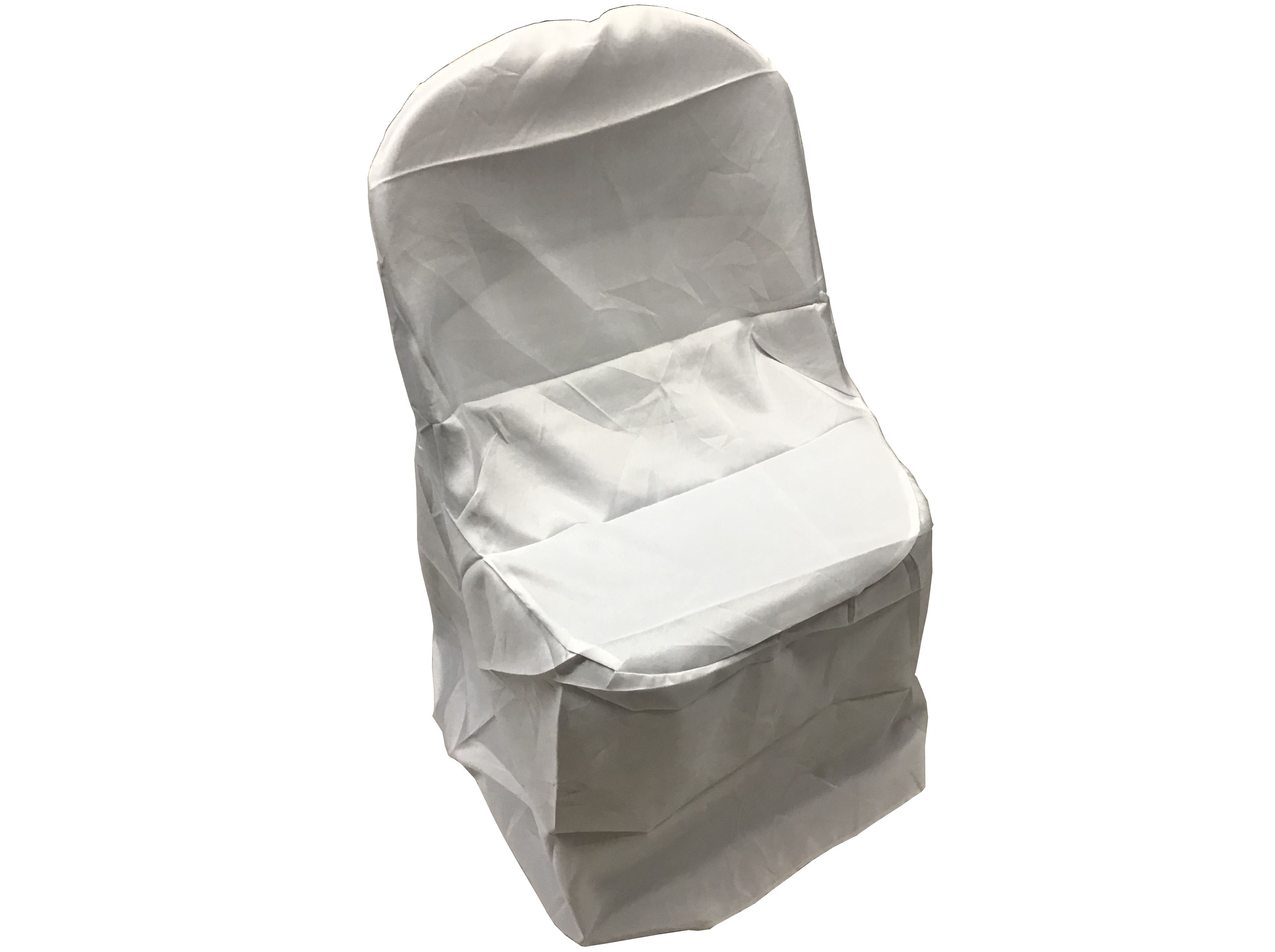 slip-on folding chair covers (polyester, white)