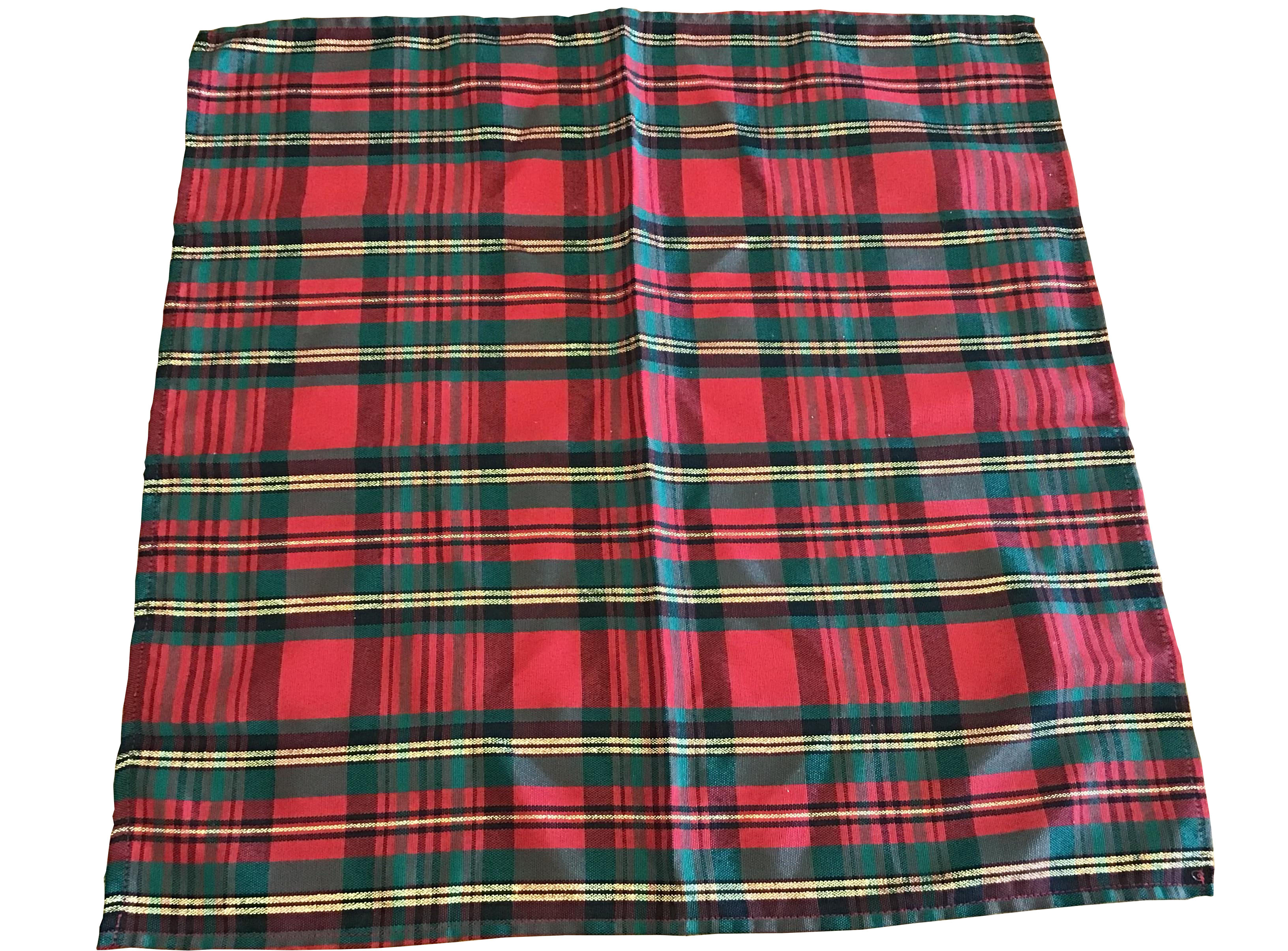 cloth dinner napkins (Christmas plaid)