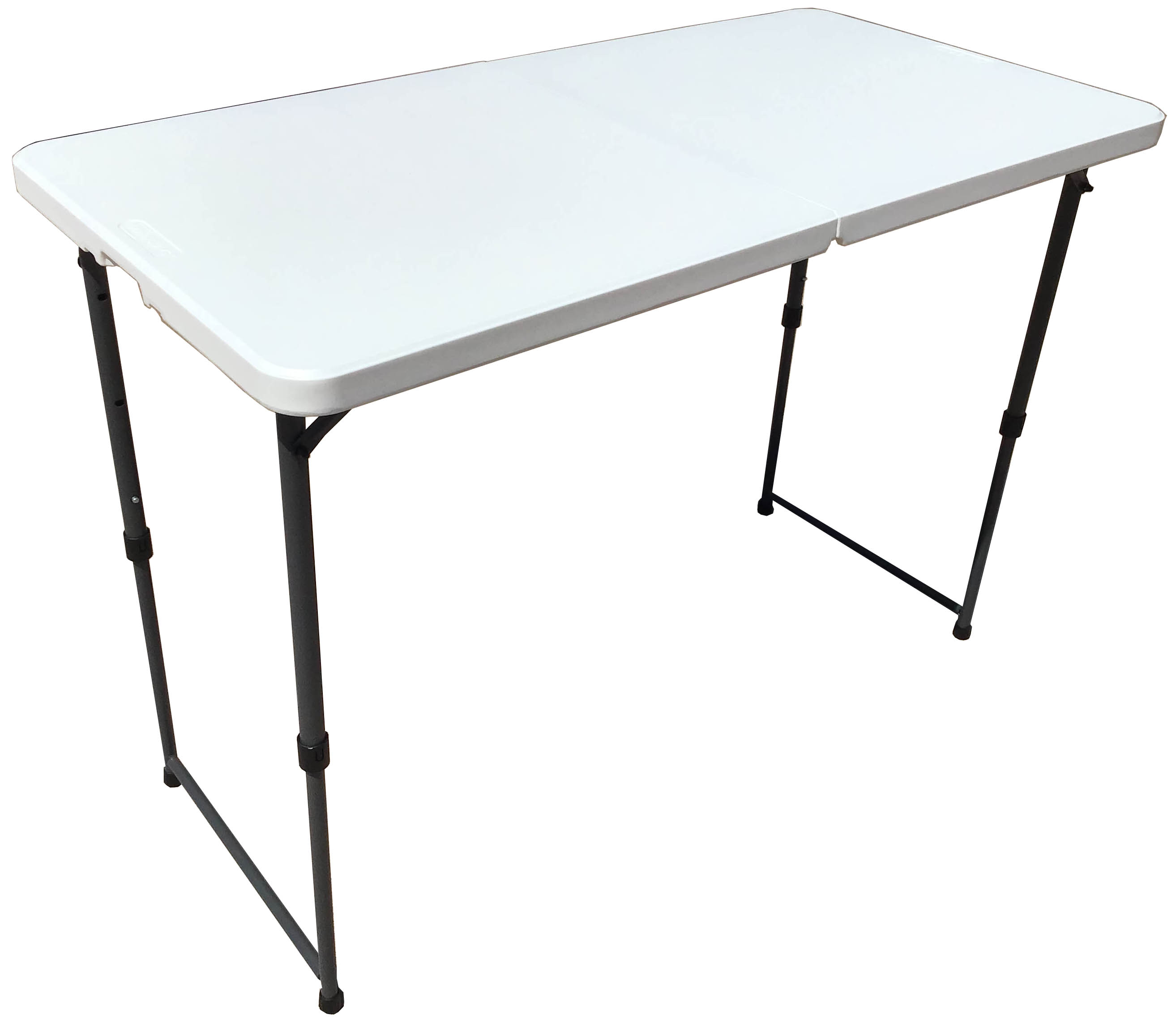 4 foot rectangle tables (adjustable, 4 heights; Mainstay)