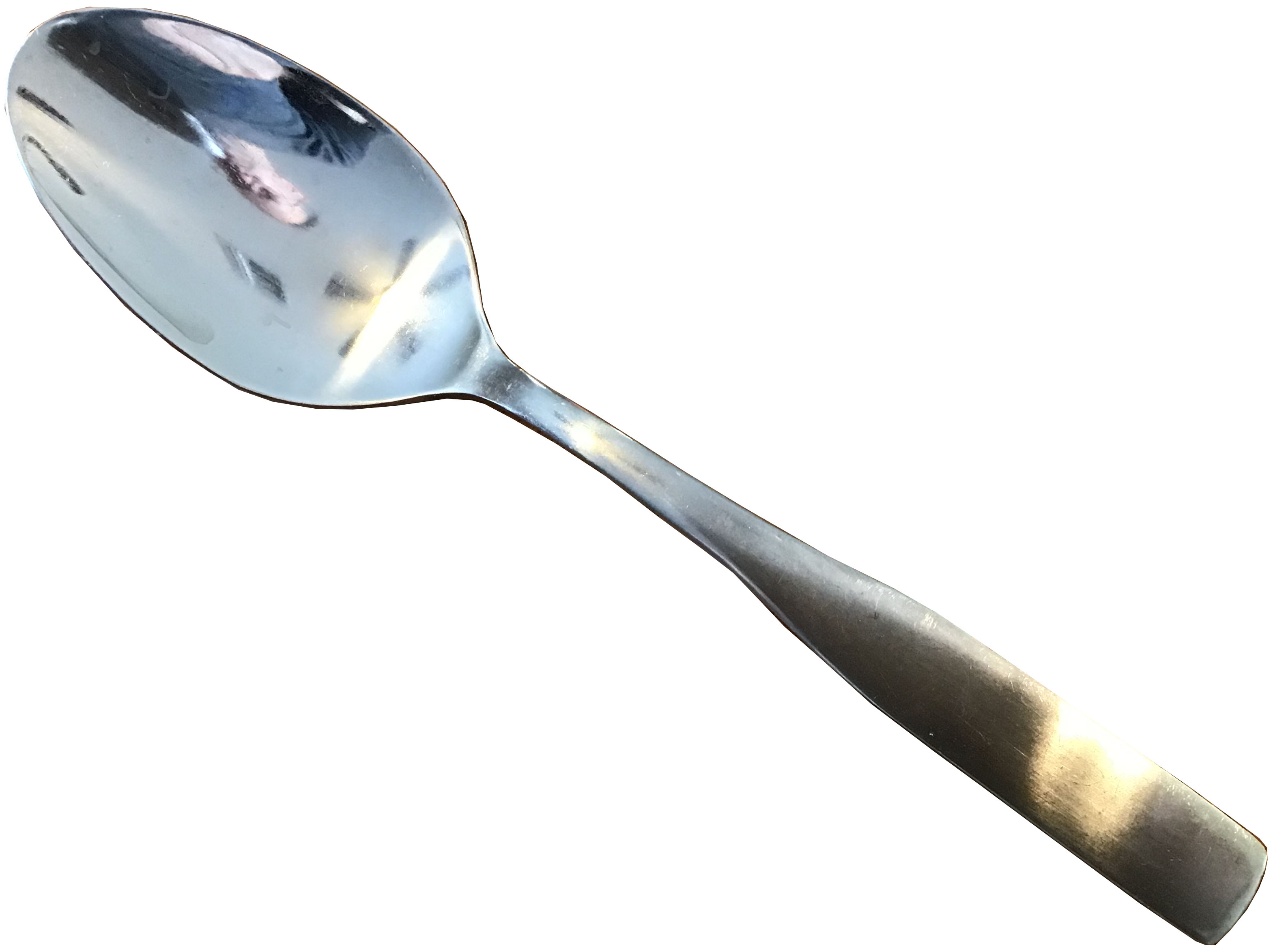 dinner spoons (stainless steel, Stainless, square handle end)