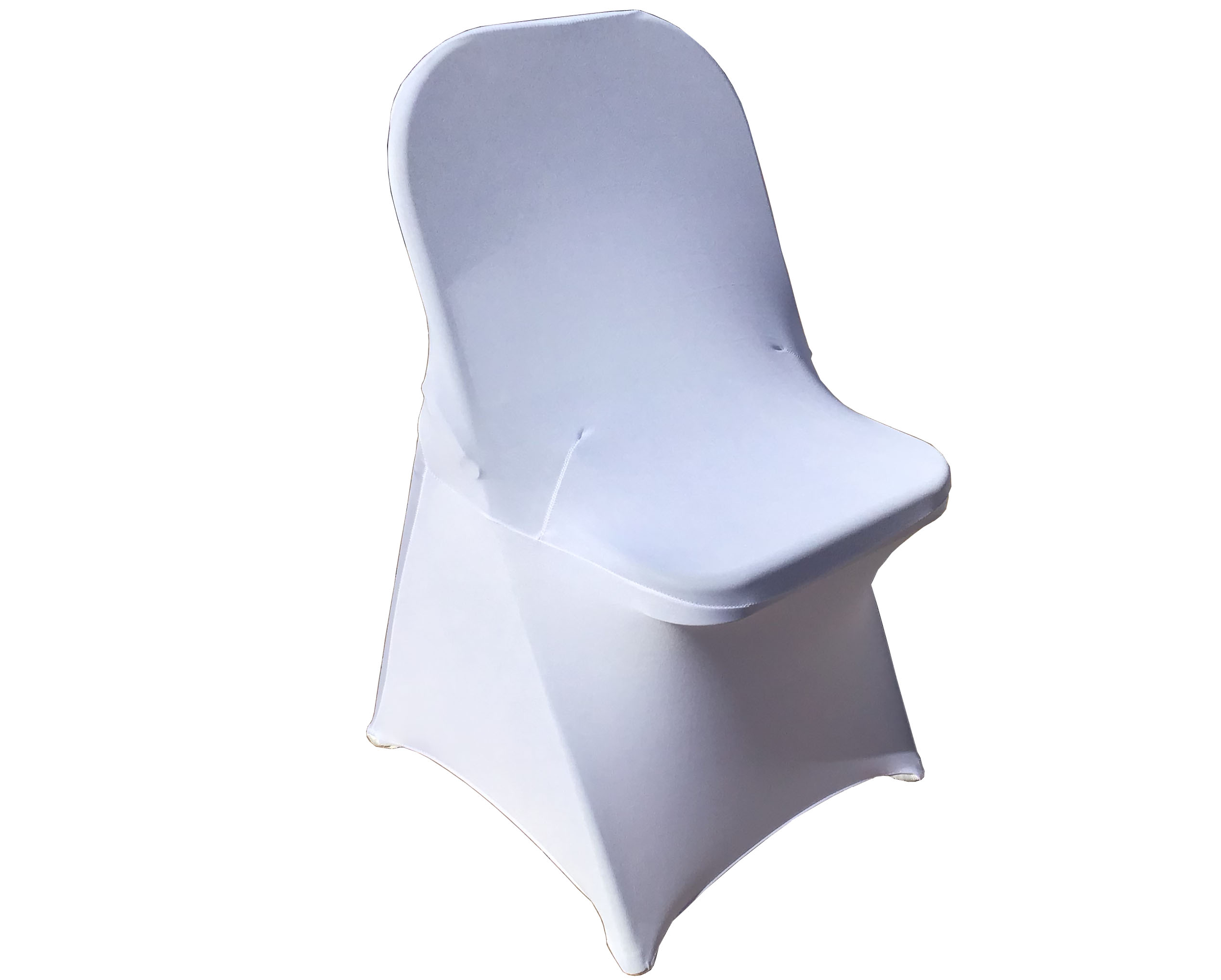 spandex stretch-fitted slip-on chair covers (white)