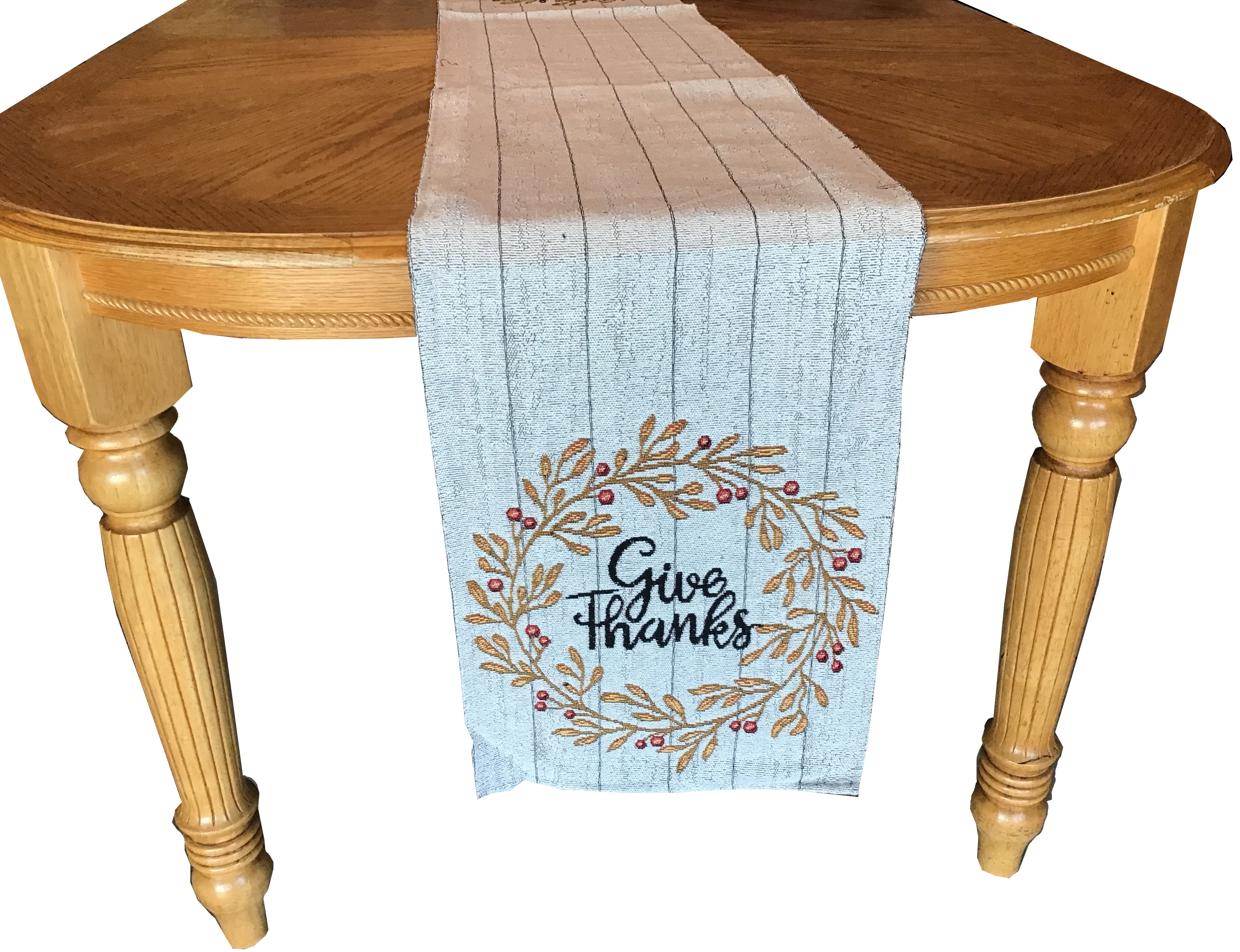 table runners (Give Thanks wreath) - 13 x 70