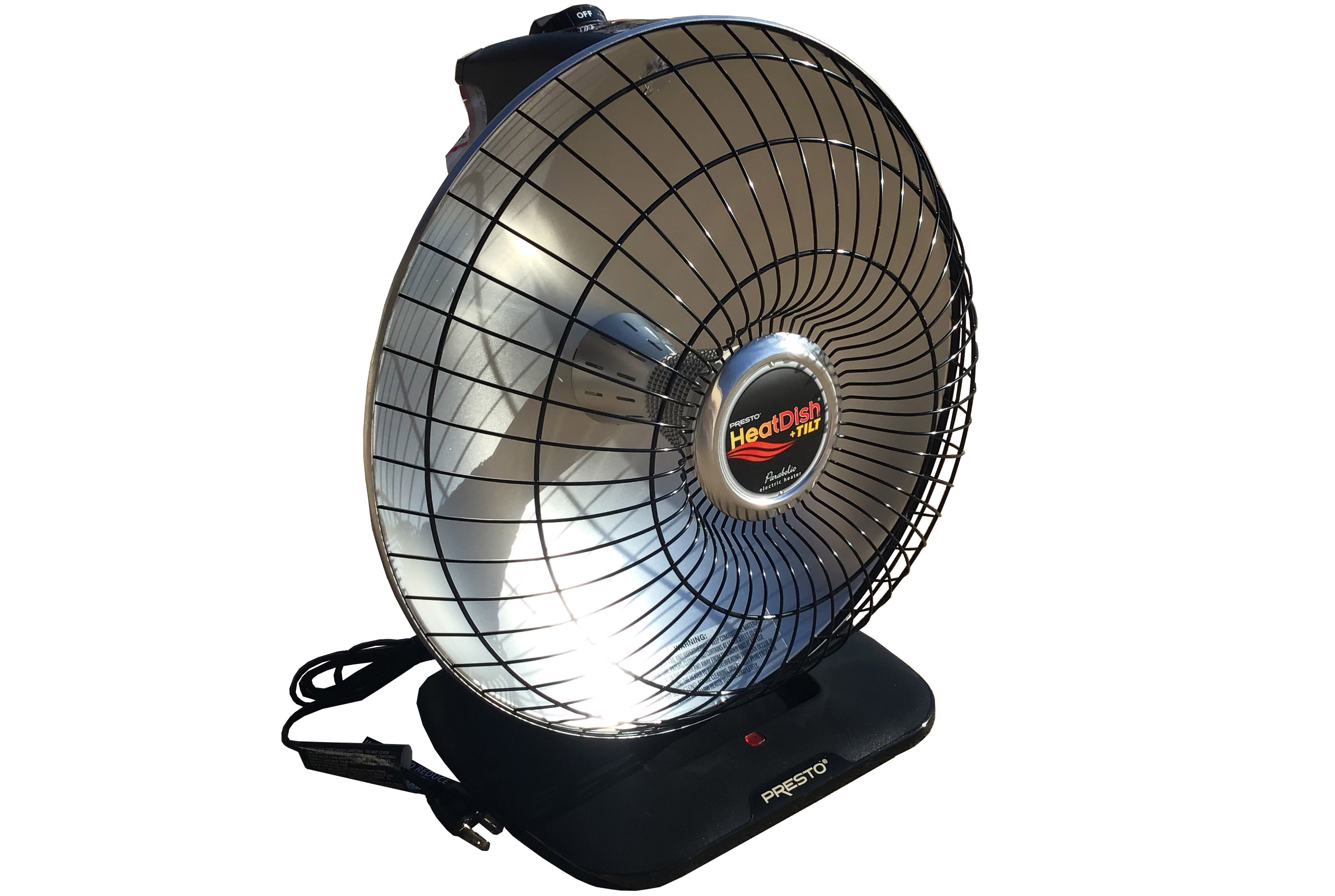 parabolic electric heater (Presto HeatDish +Tilt)