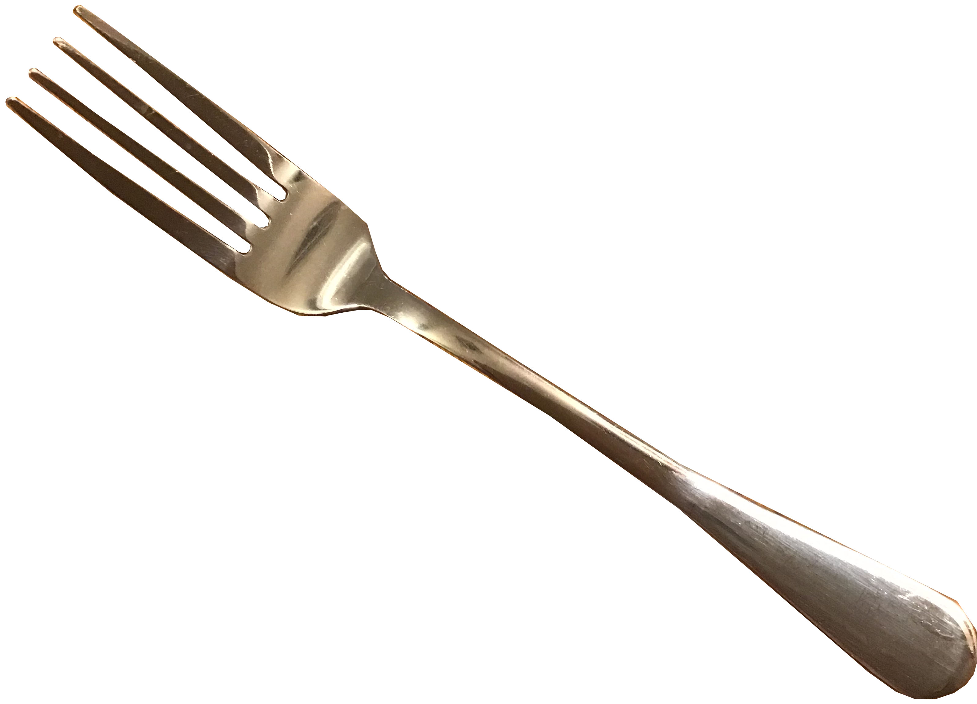 dinner forks (stainless steel, wide round handle end)