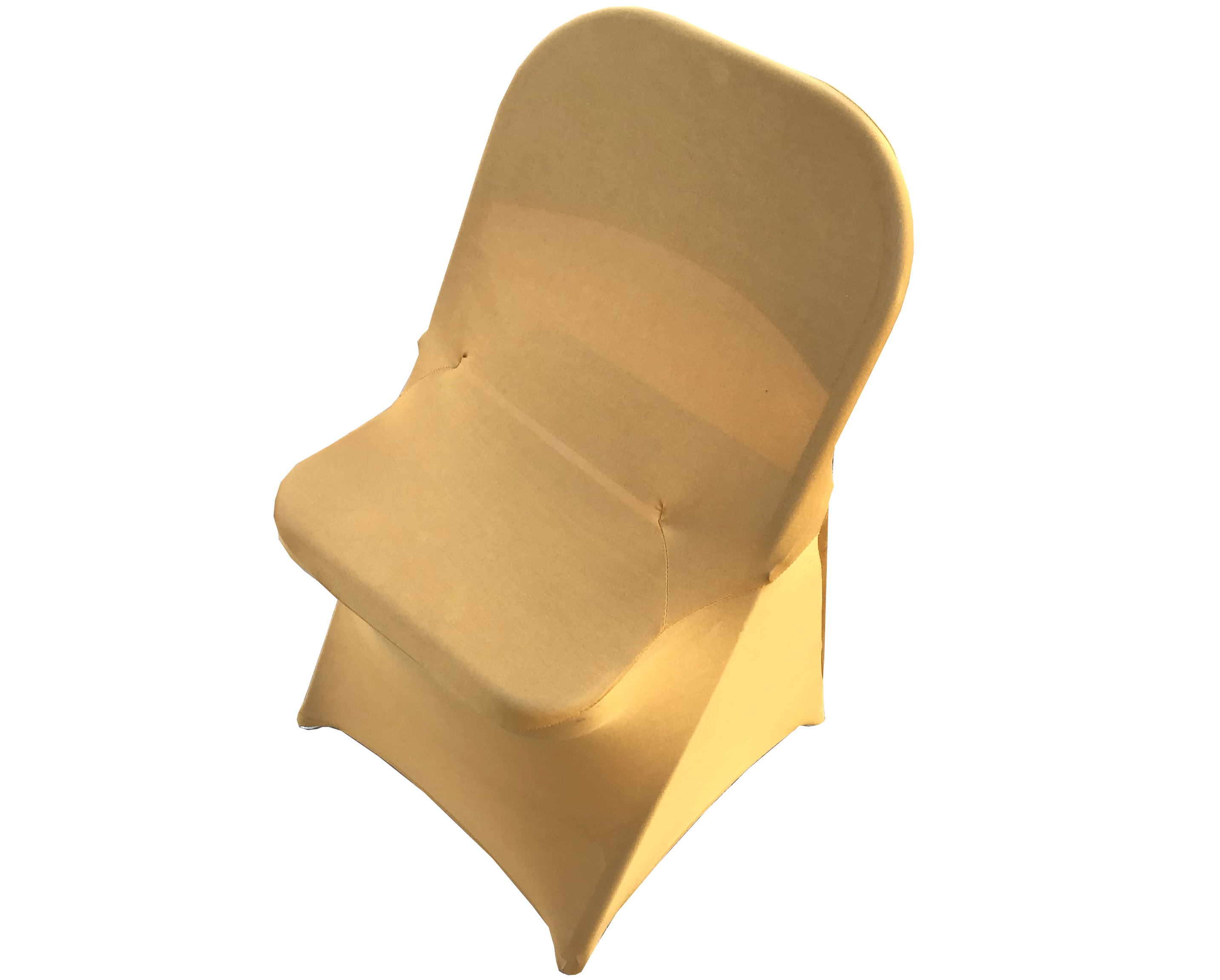 spandex stretch-fitted slip-on chair covers (gold)