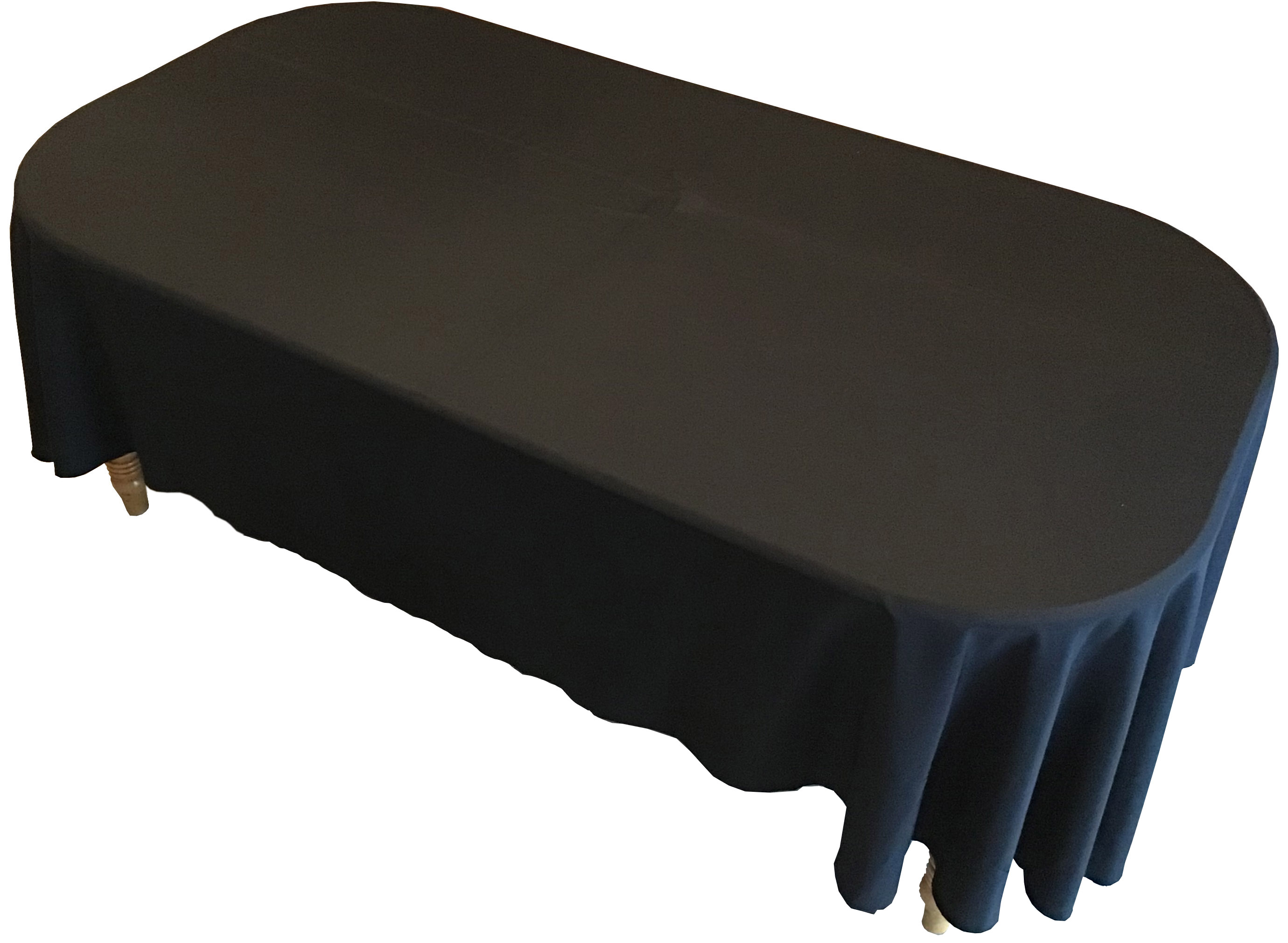 oval tablecloths (black) - 90 x 132