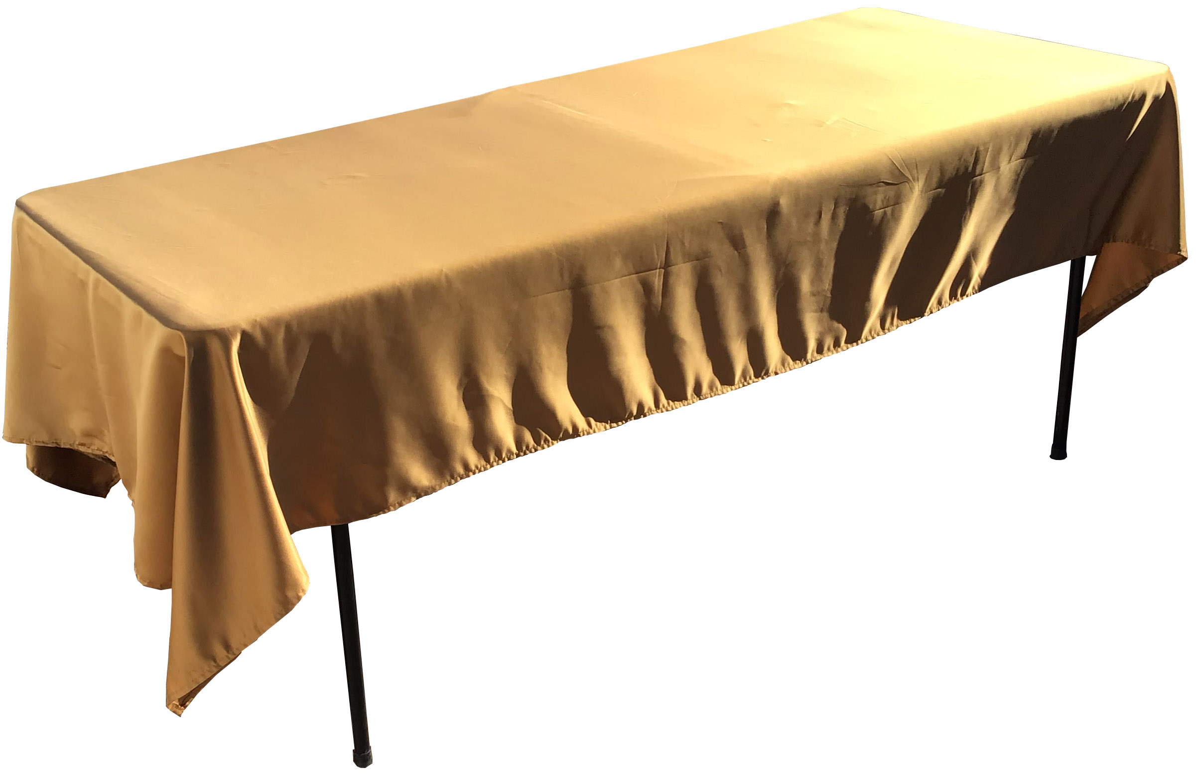 rectangle tablecloths (gold, lamour satin) - 60 x 102