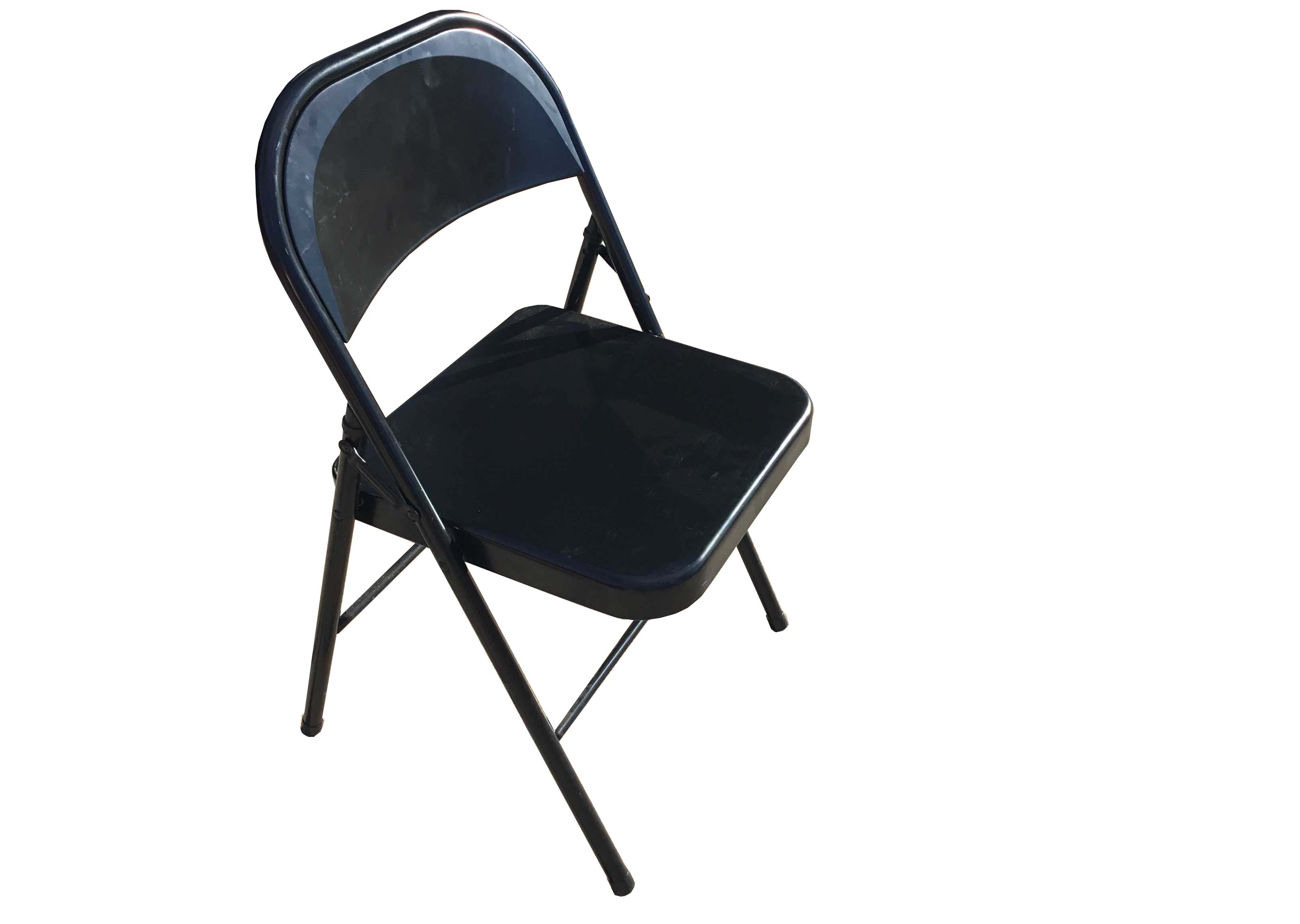 folding chairs (steel, black)