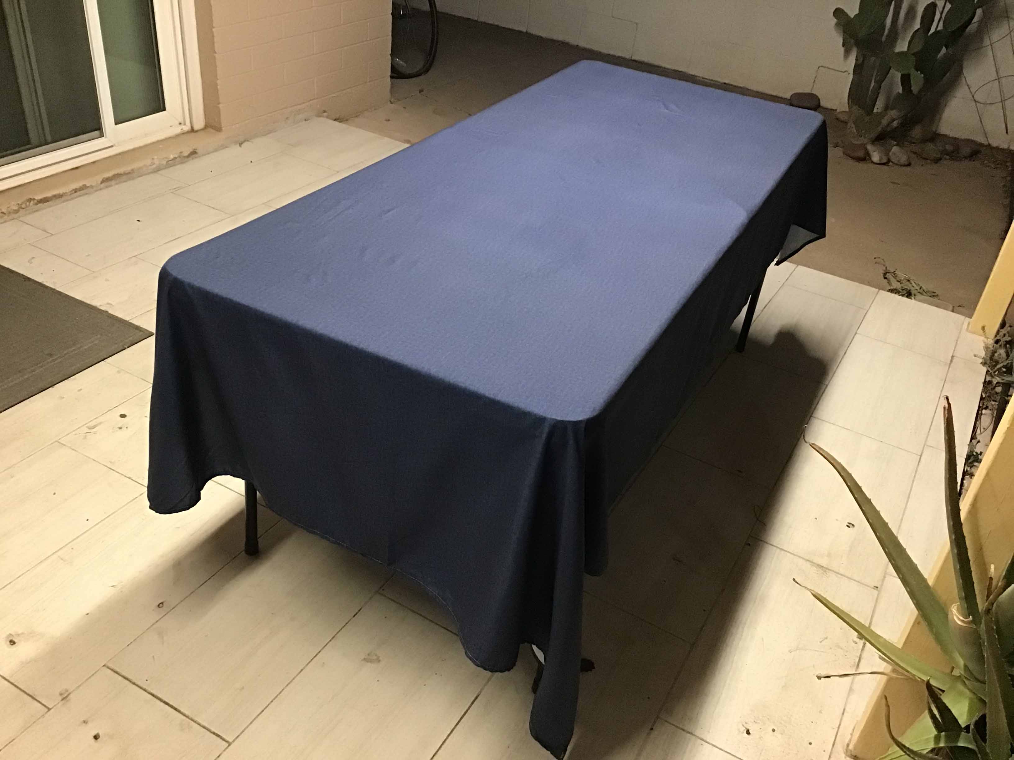 rectangle tablecloths (premium dark blue faux denim) - 60 x 102