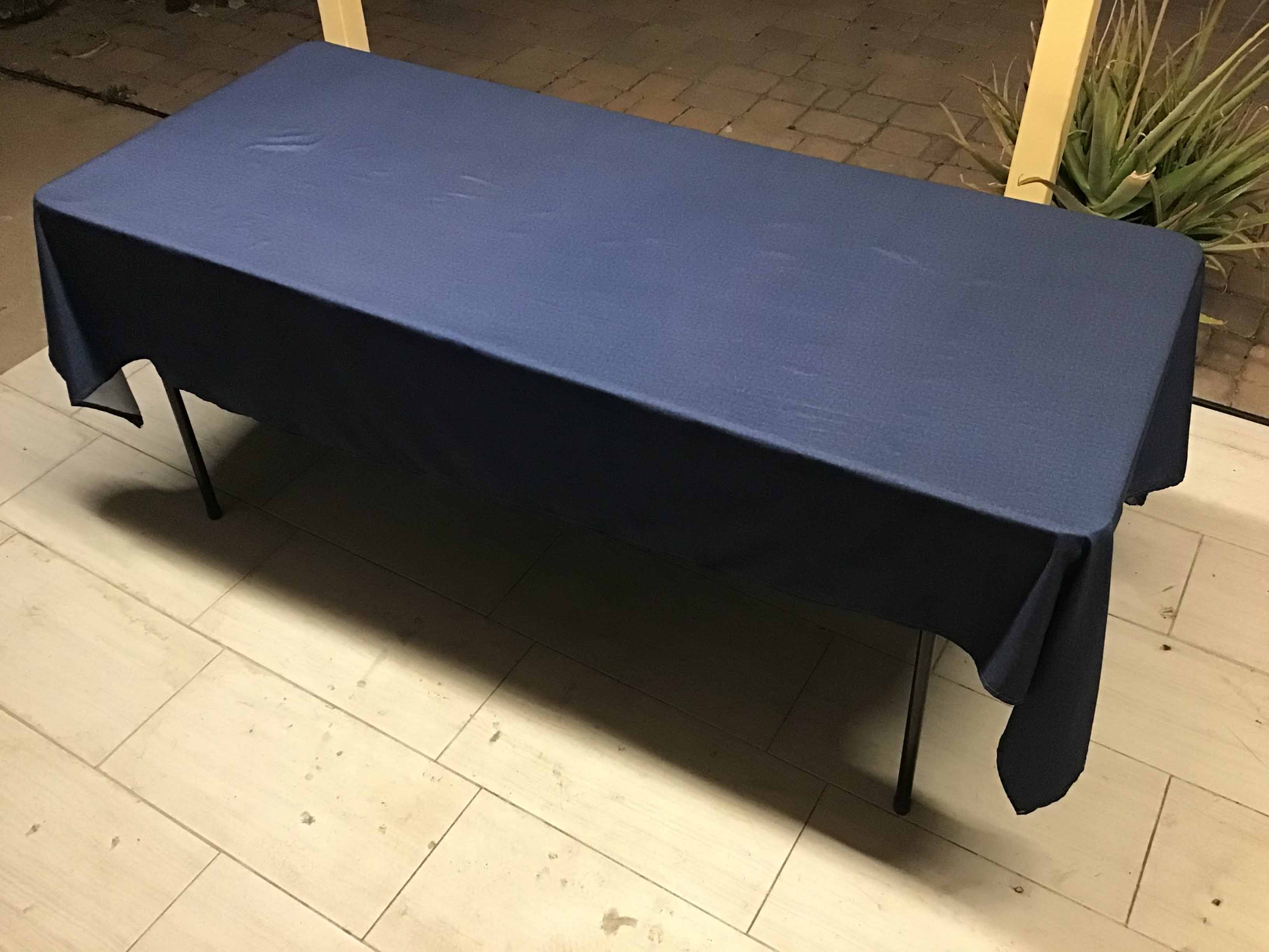 rectangle tablecloths (premium dark blue faux denim) - 60 x 102