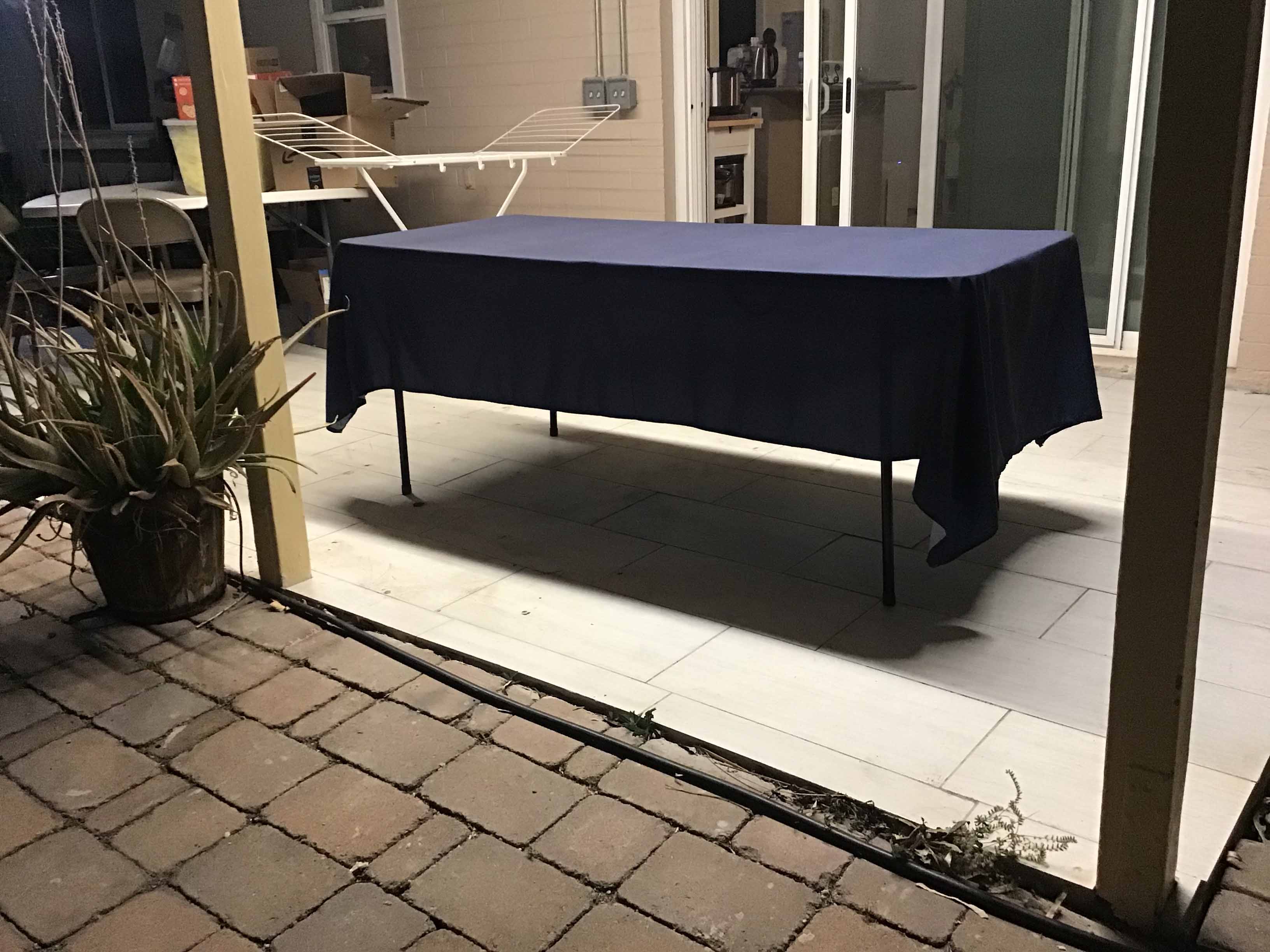 rectangle tablecloths (premium dark blue faux denim) - 60 x 102