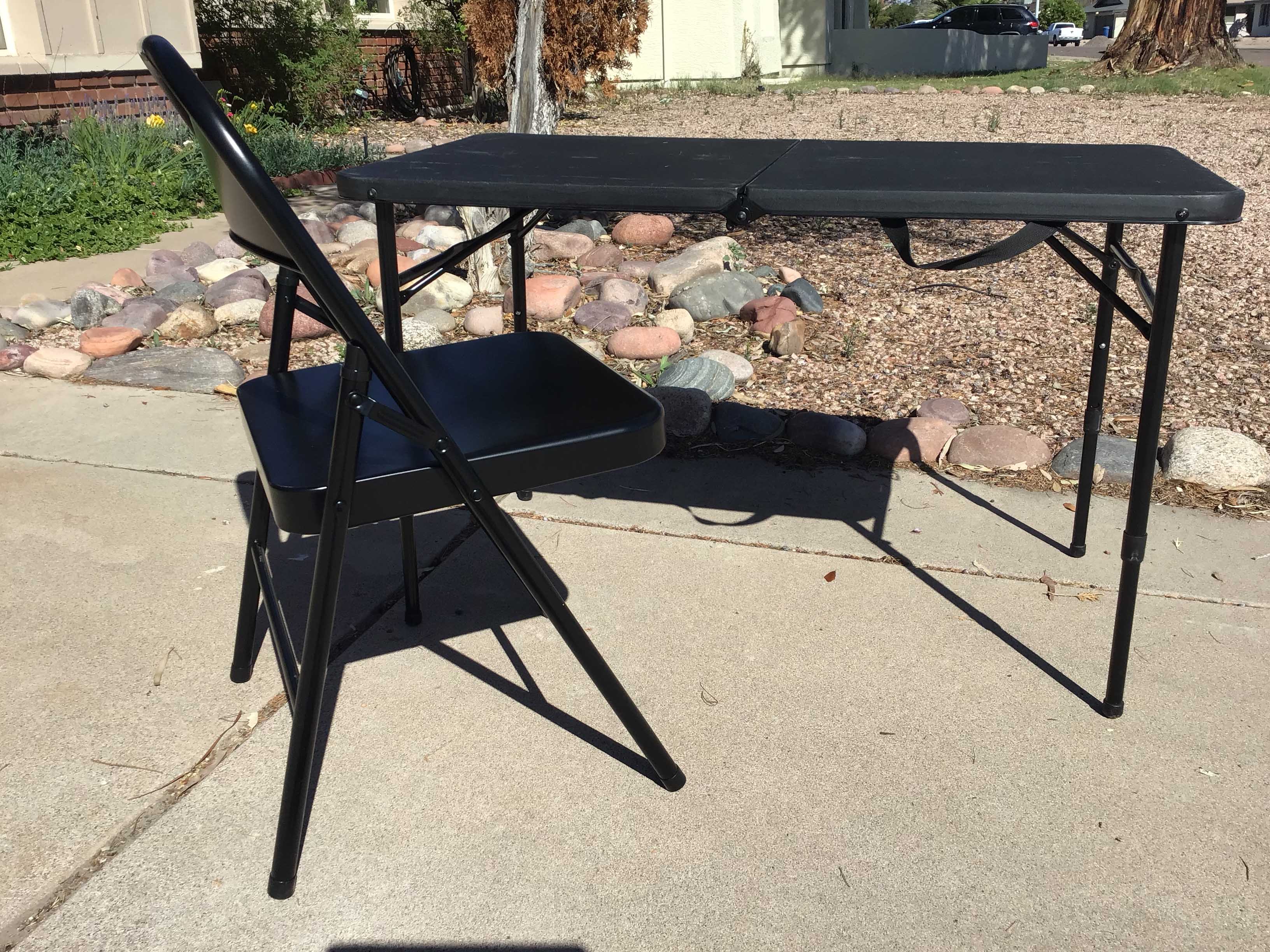 40 inch rectangle tables (adjustable height)