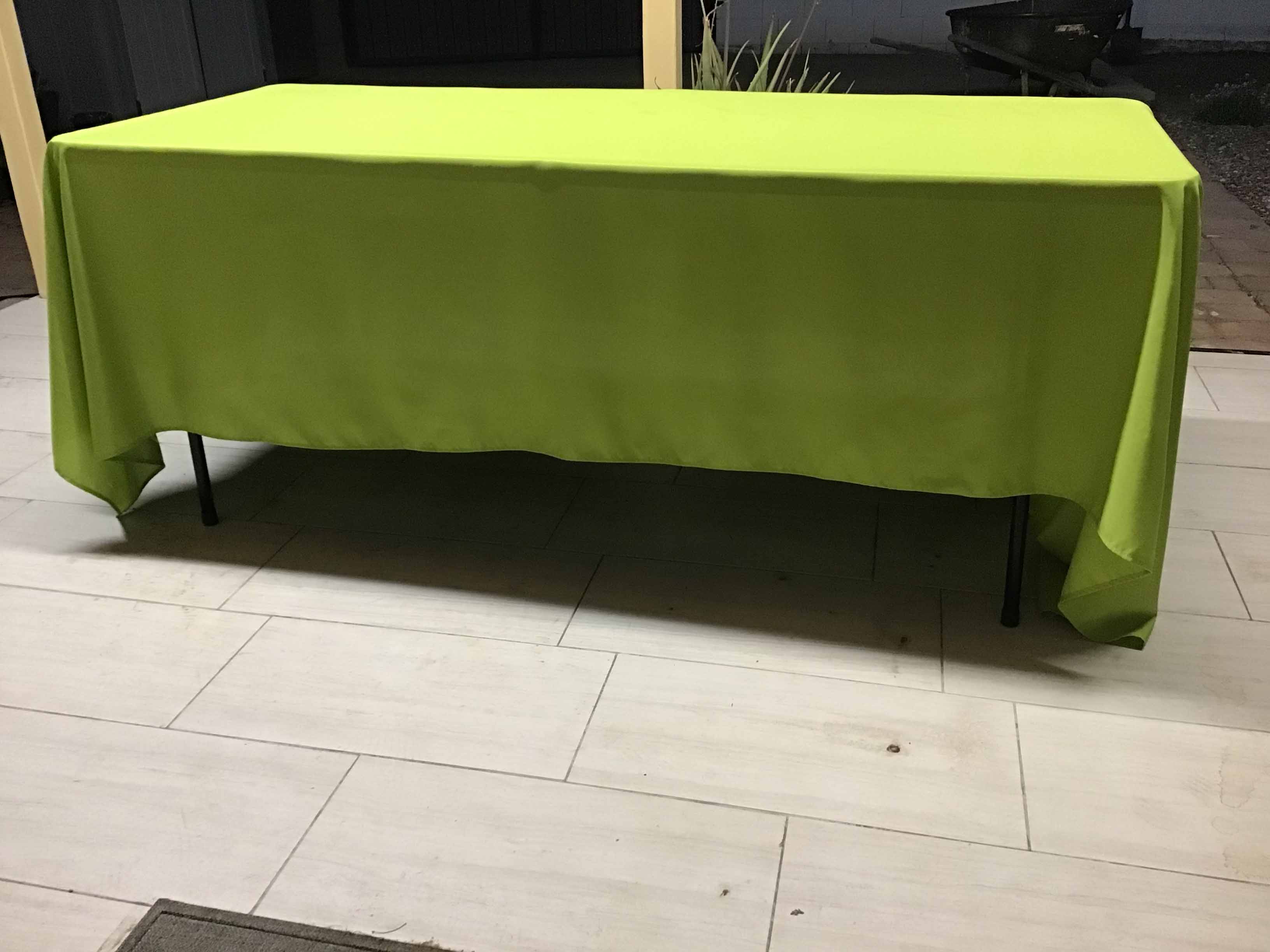 rectangle tablecloths (lime green sage) - 60 x 126