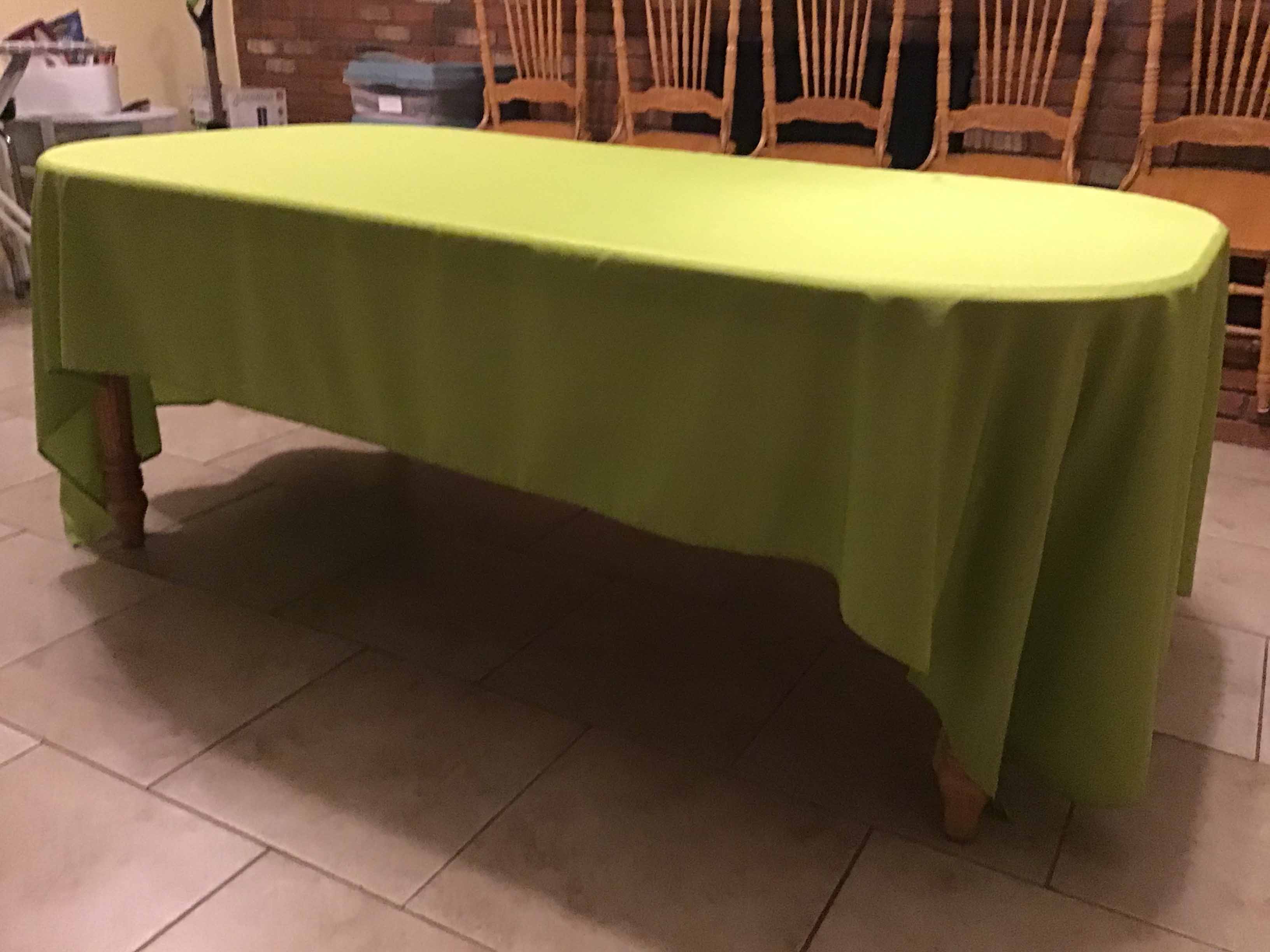 rectangle tablecloths (lime green sage) - 60 x 126