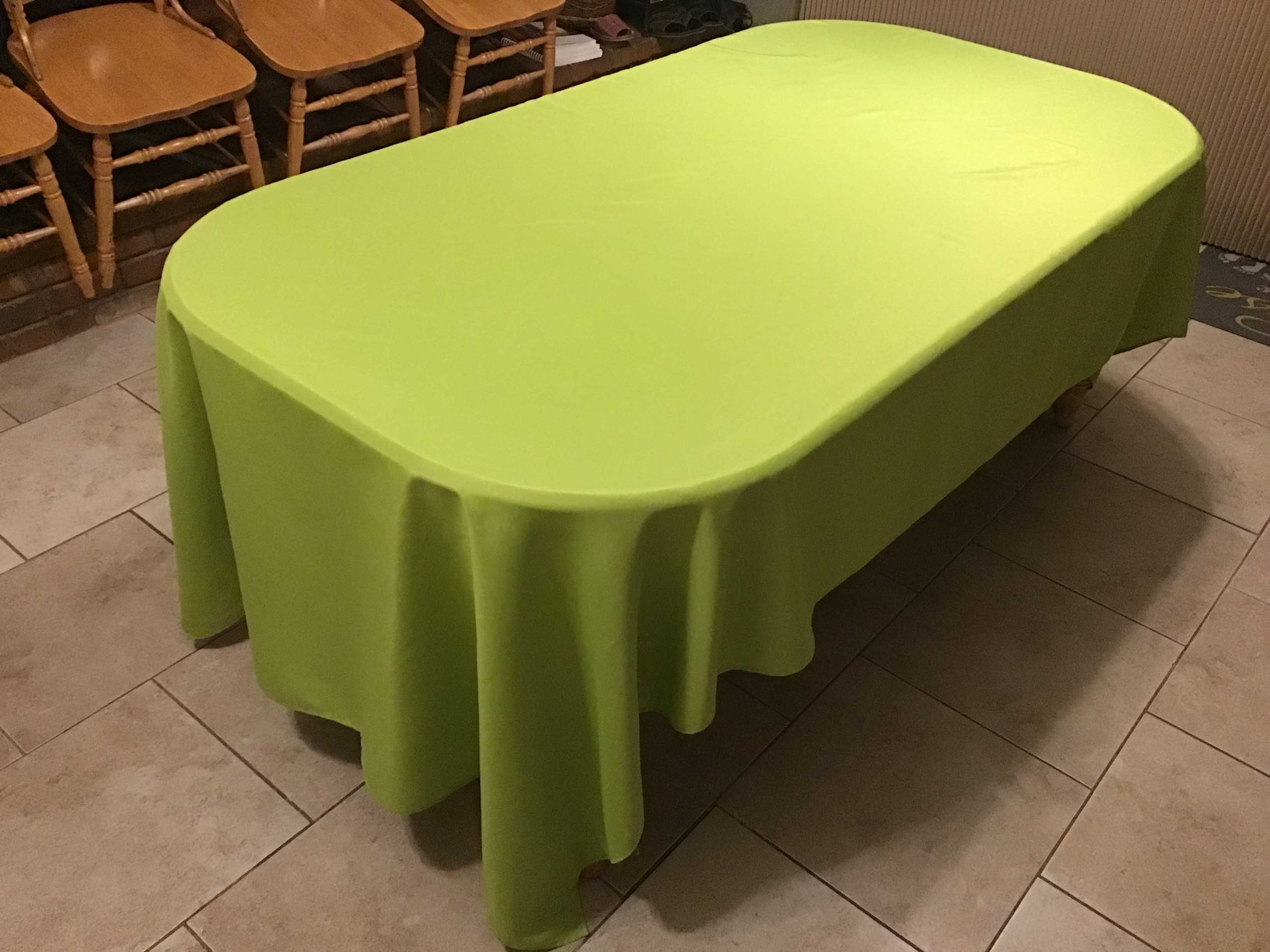 rectangle tablecloths (lime green sage) - 60 x 126
