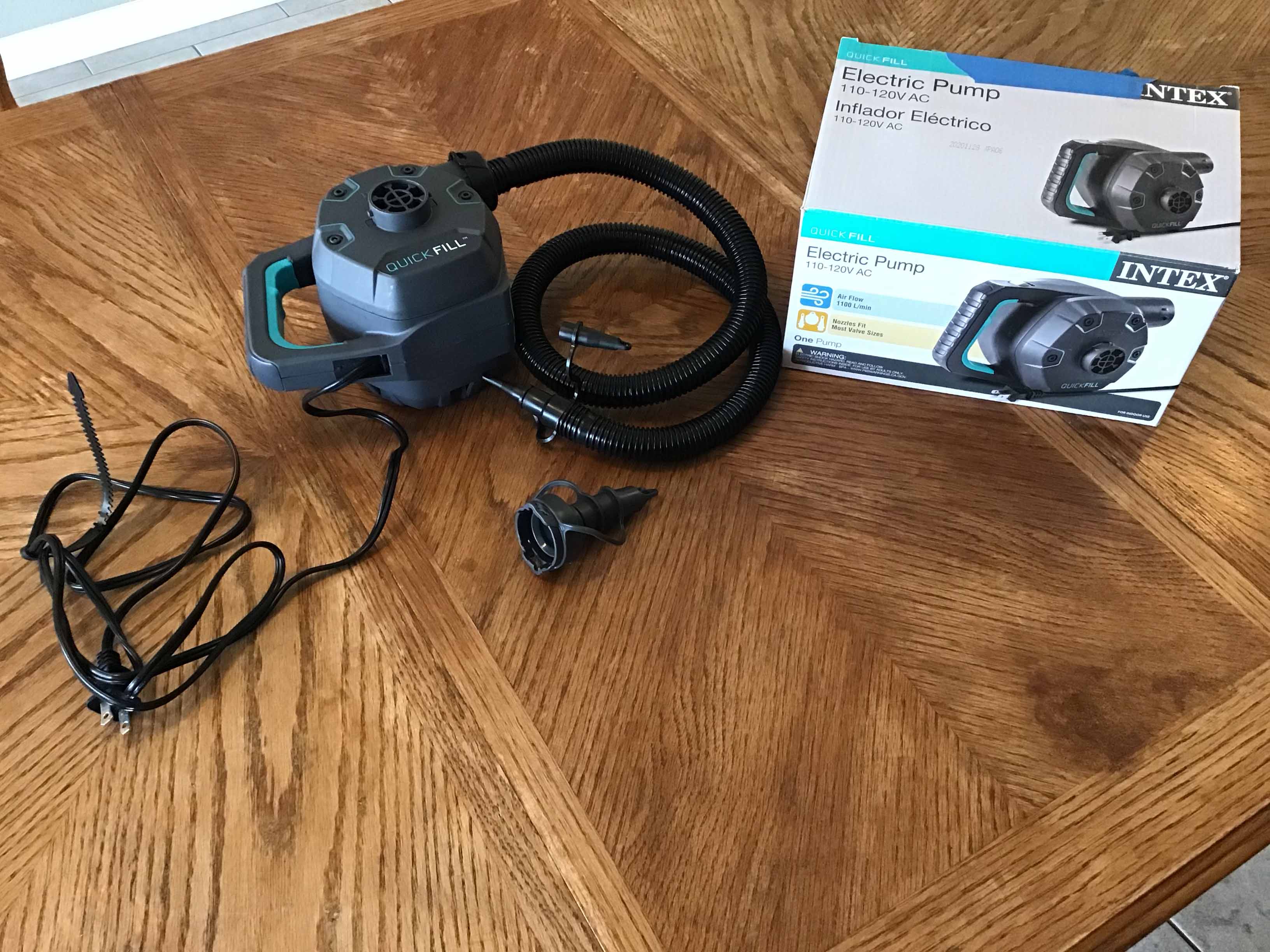 electric pump (quick fill; Intex)