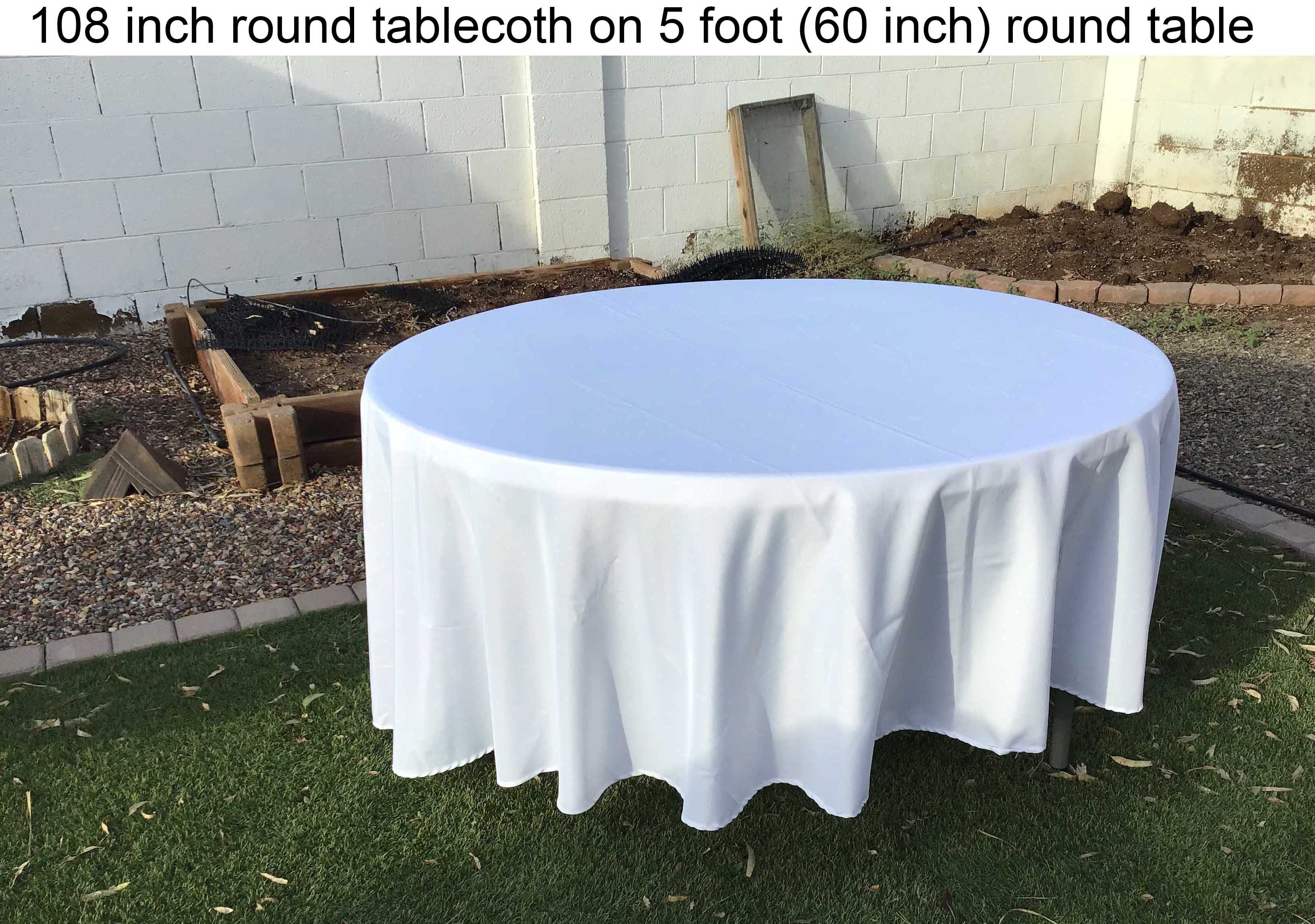 round tablecloths (white) - 108