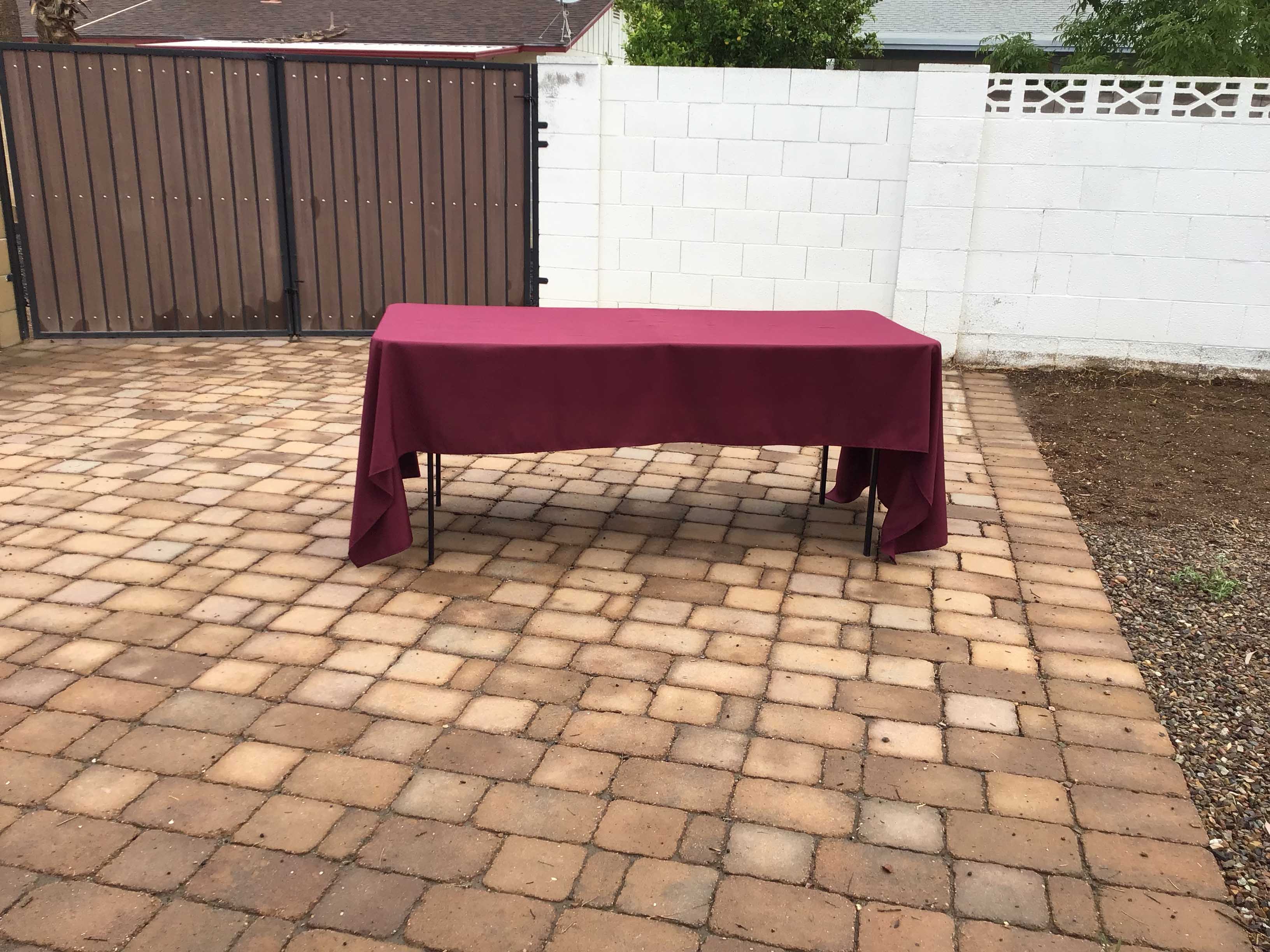 rectangle tablecloths (burgundy) - 60 x 126