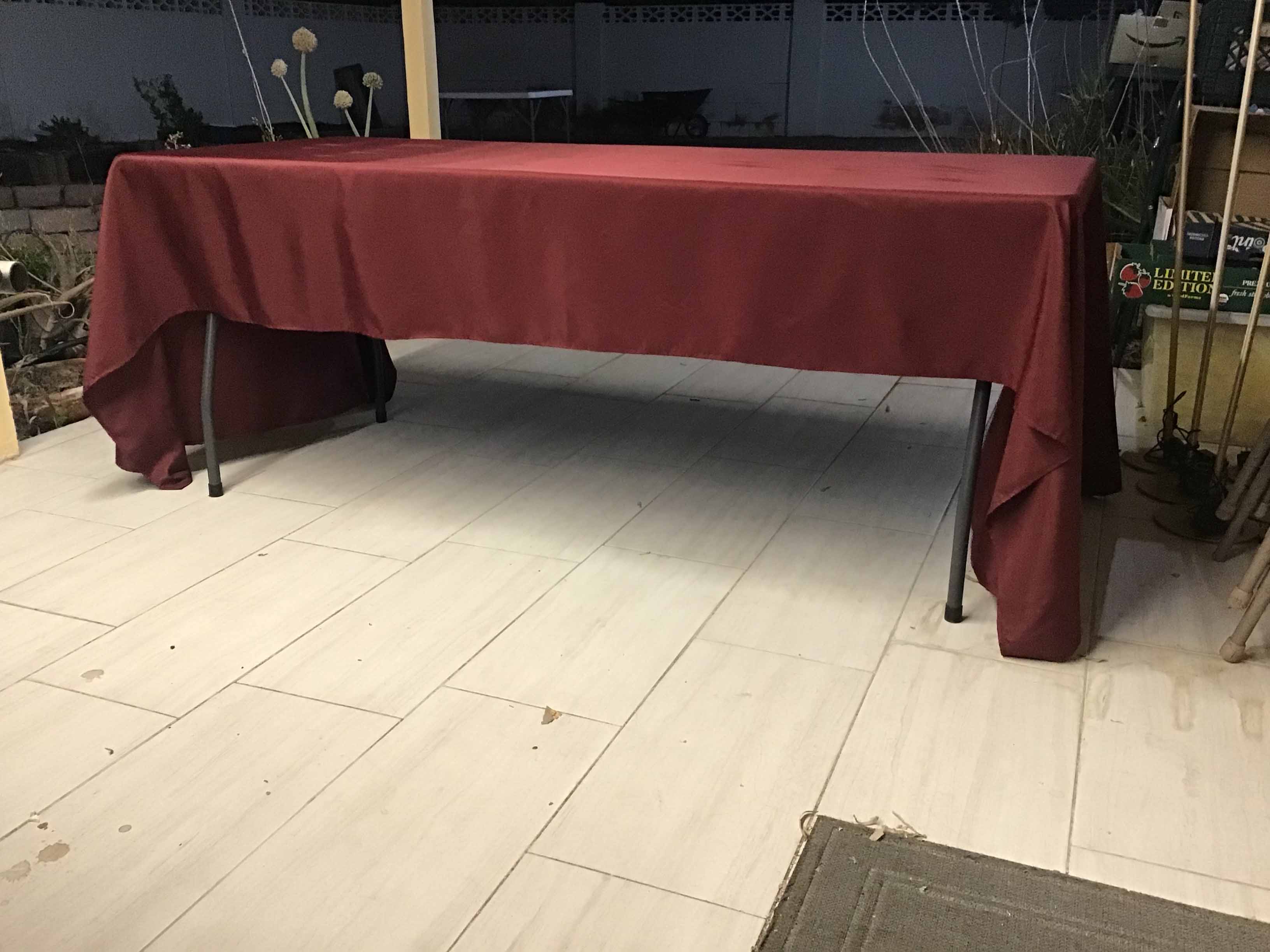 rectangle tablecloths (burgundy) - 60 x 126