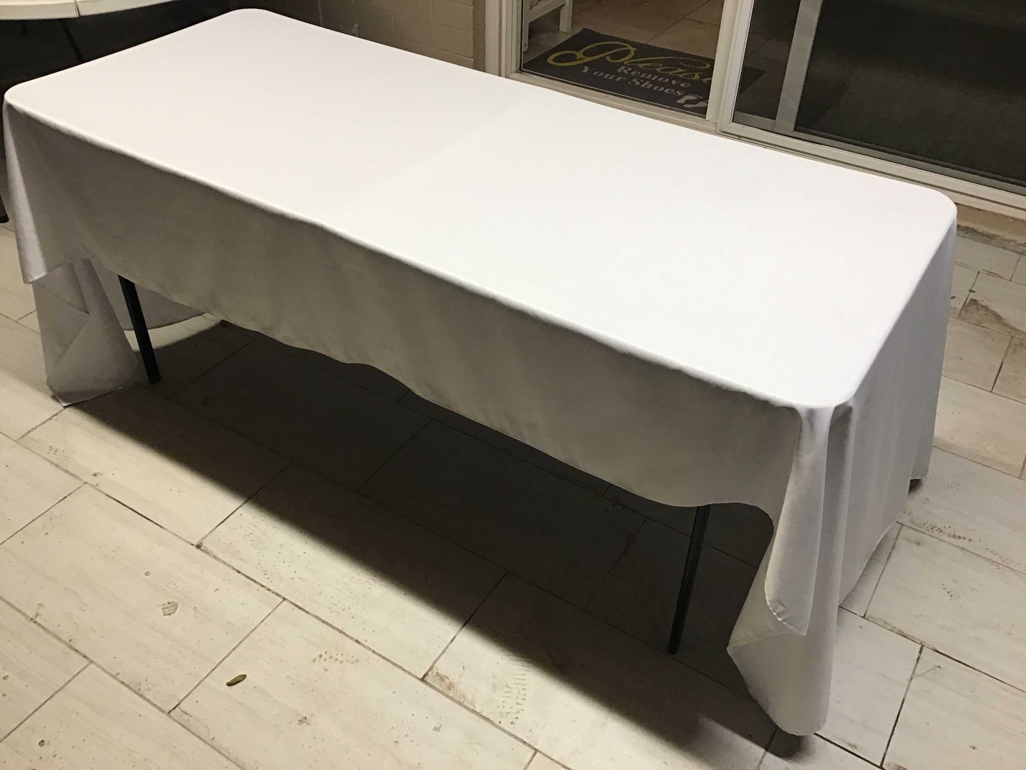 rectangle tablecloths (white) - 60 x 126