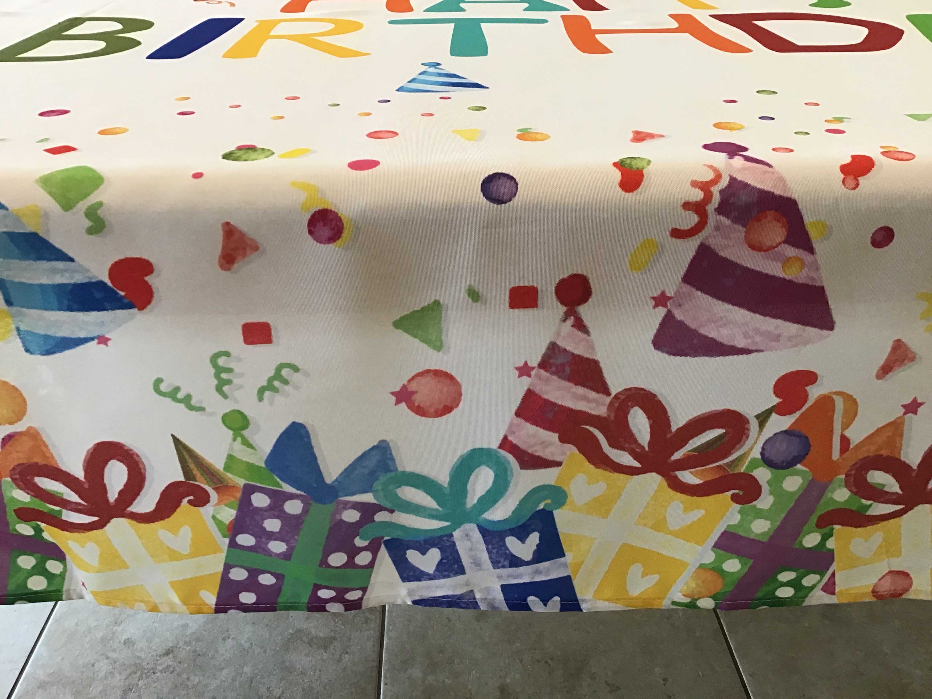 rectangle tablecloths (birthday) - 60 x 120