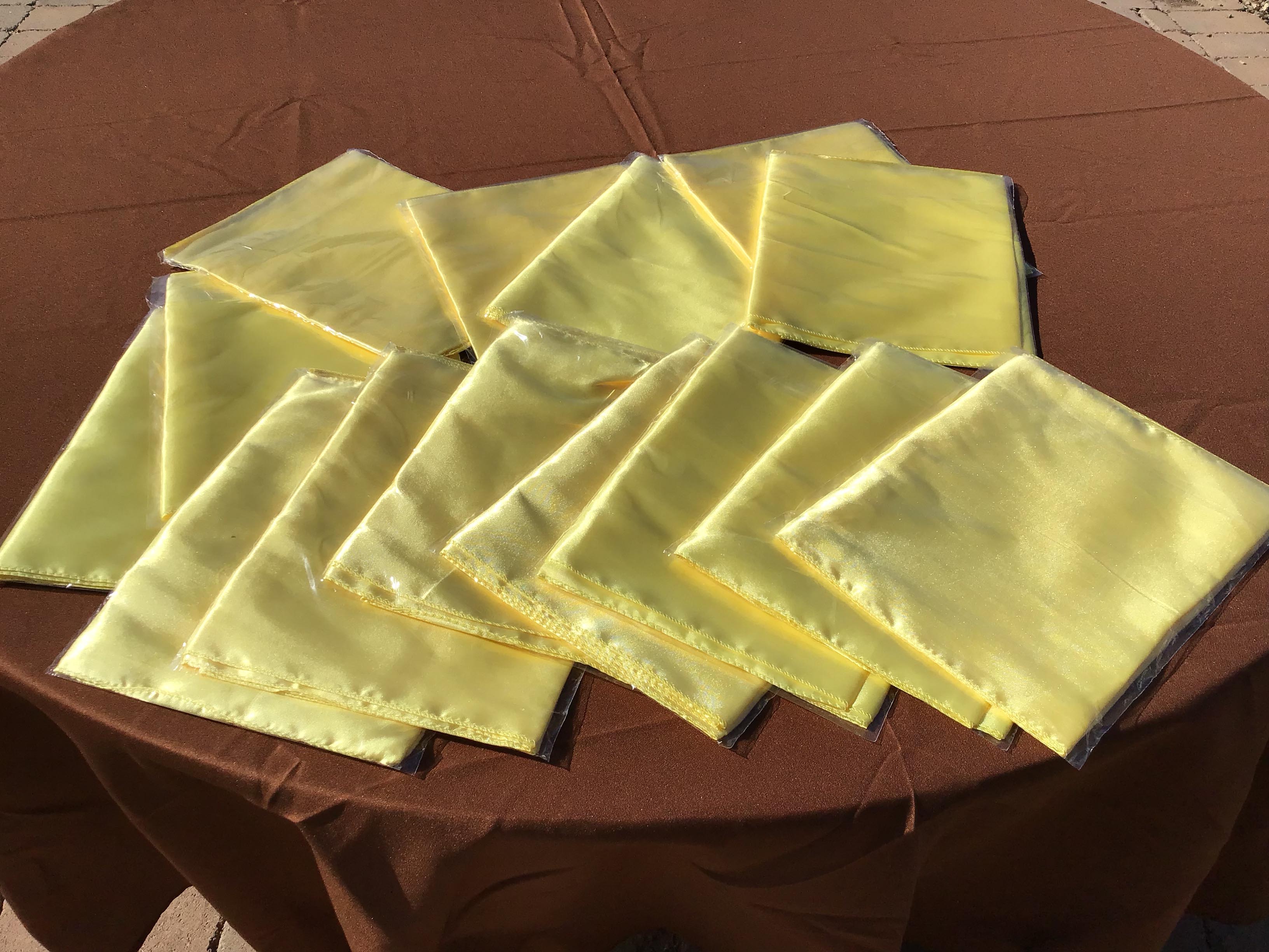 table runners (satin, yellow) - 12 x 108
