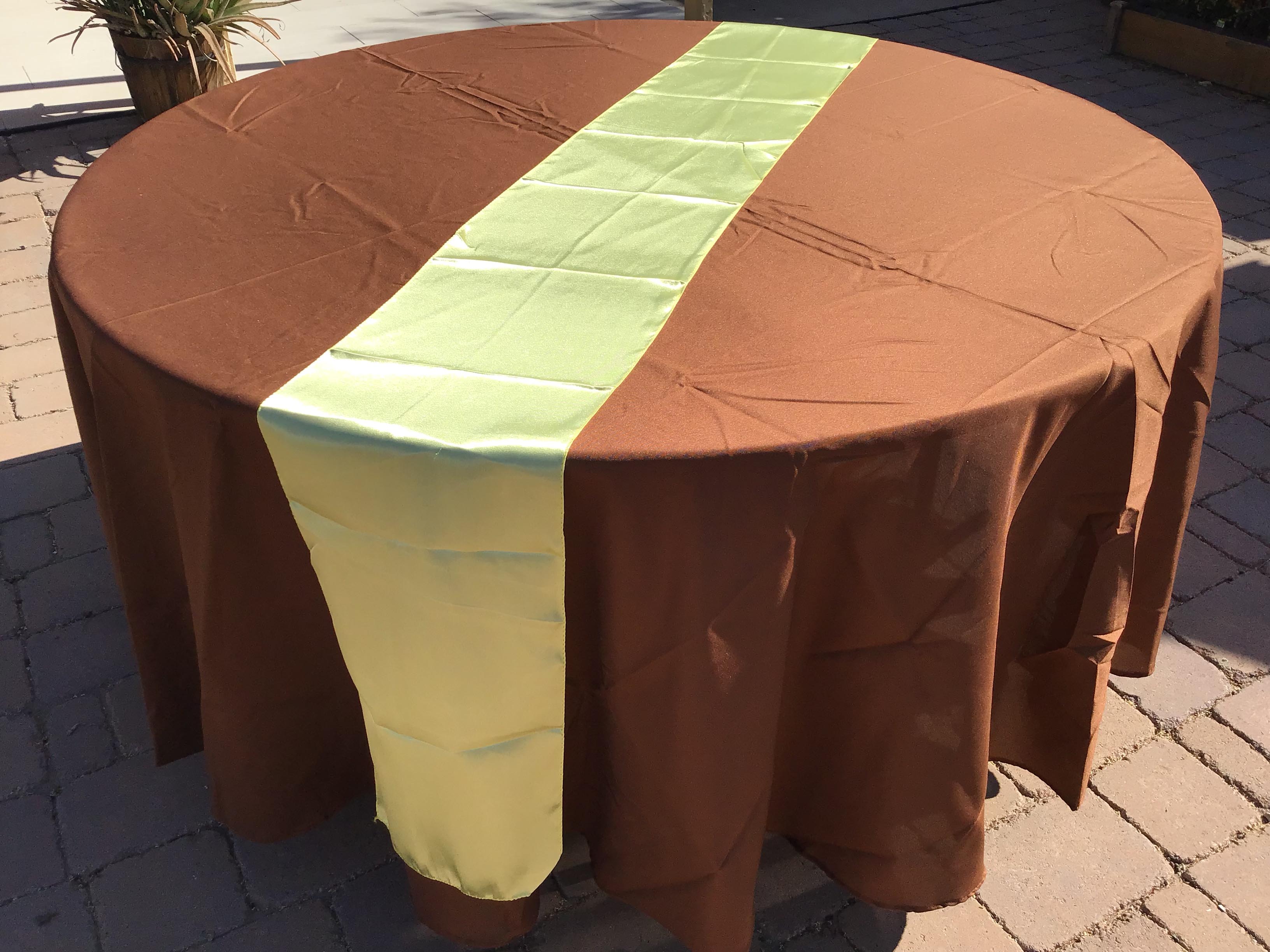 table runners (satin, yellow) - 12 x 108