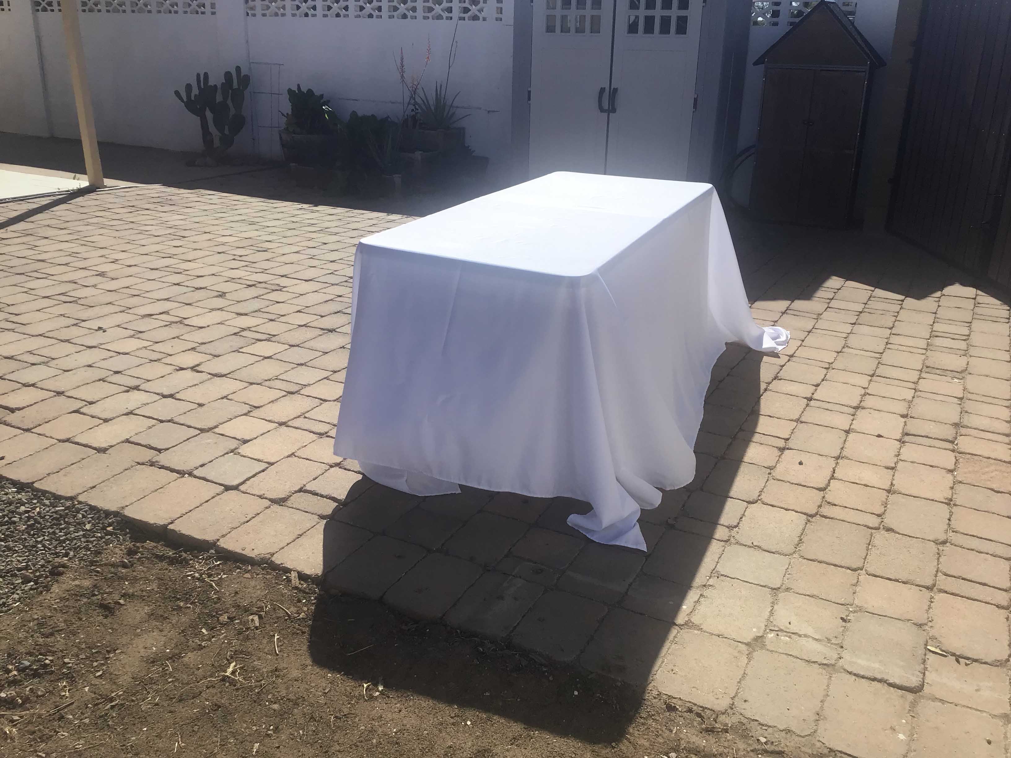rectangle tablecloths (white) - 90 x 132