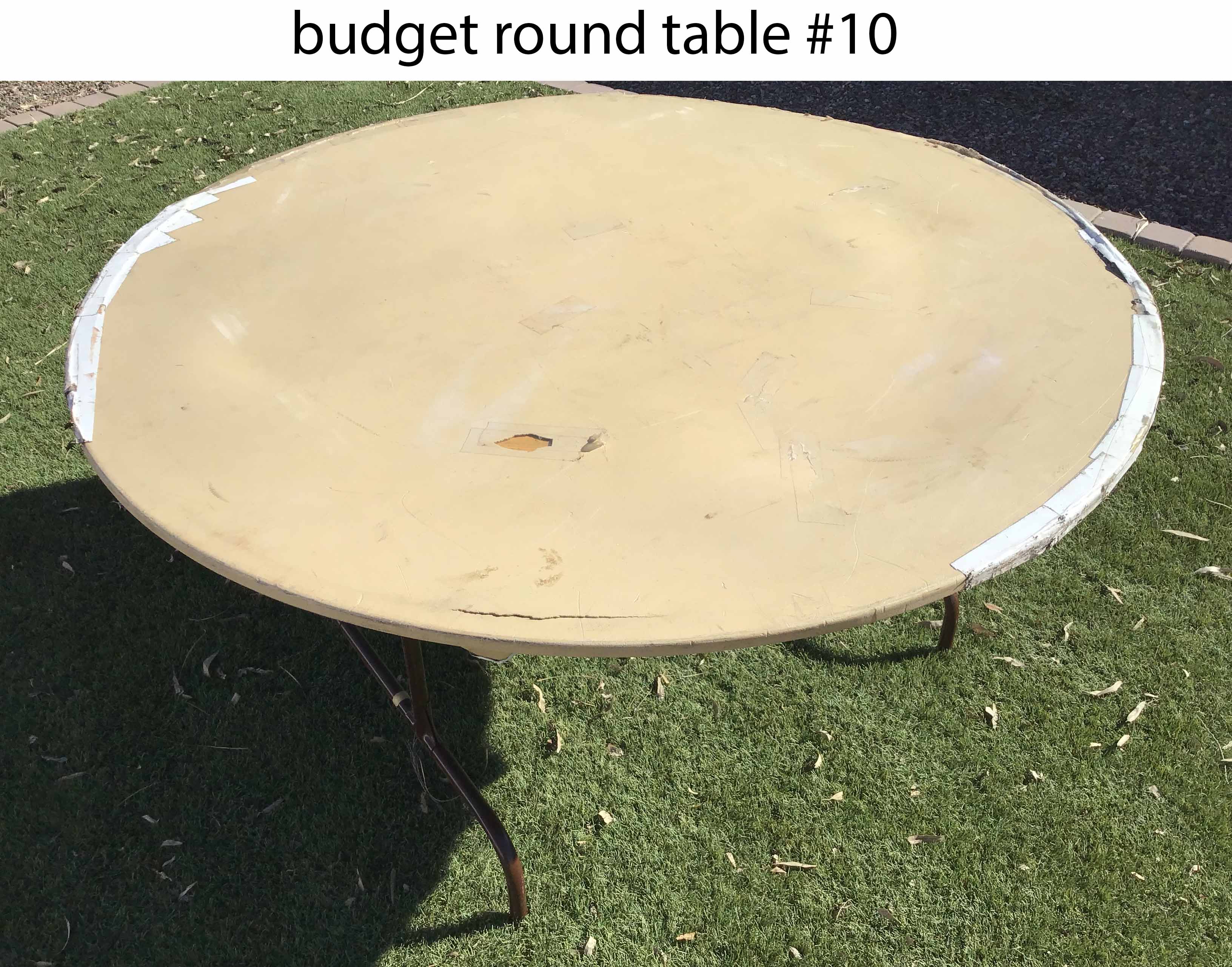 5 foot round tables (budget)