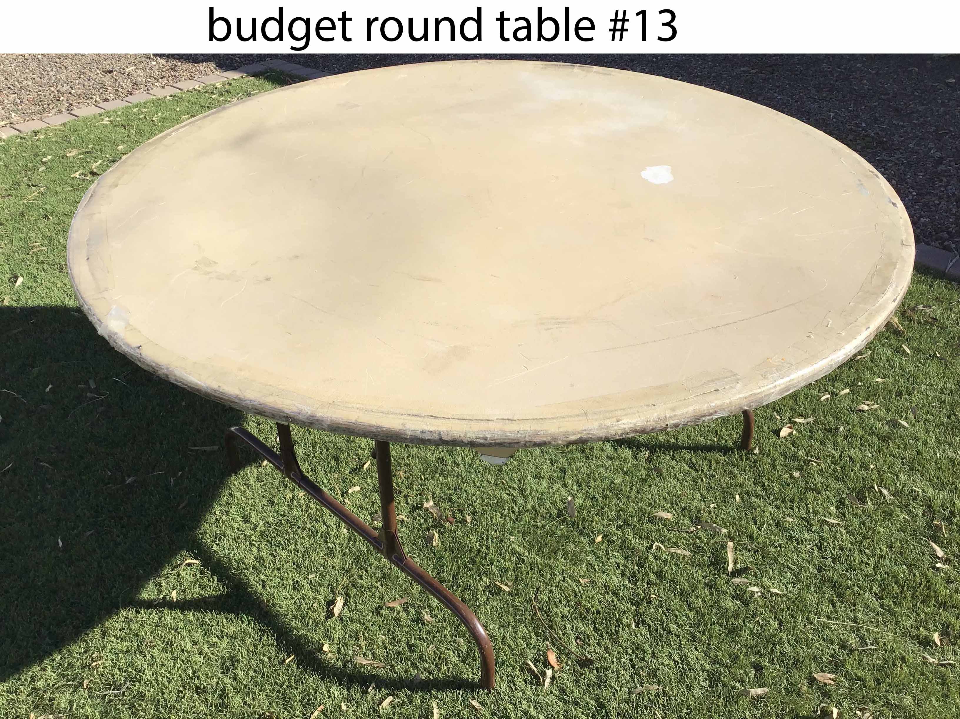 5 foot round tables (budget)