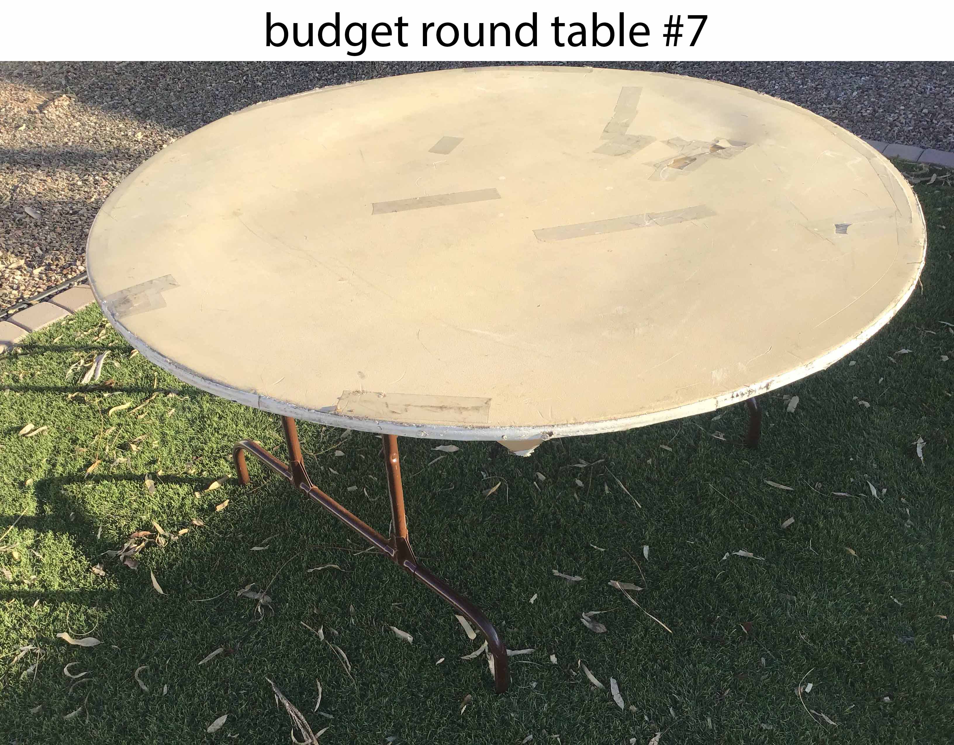 5 foot round tables (budget)