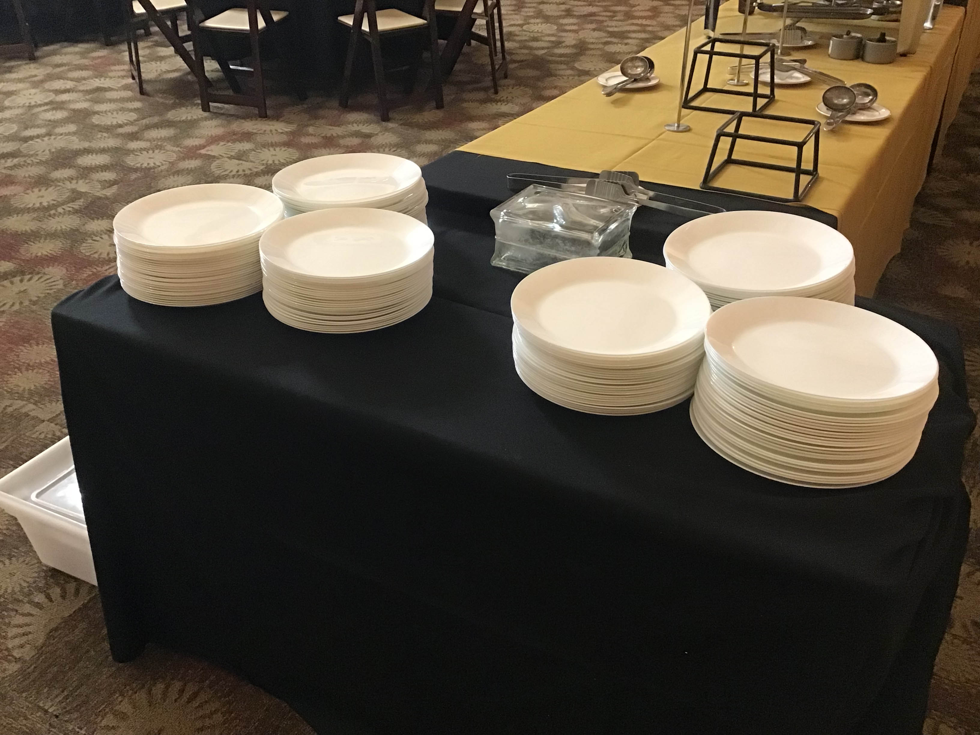 dinner plates - glass (white, Oftast) - 10