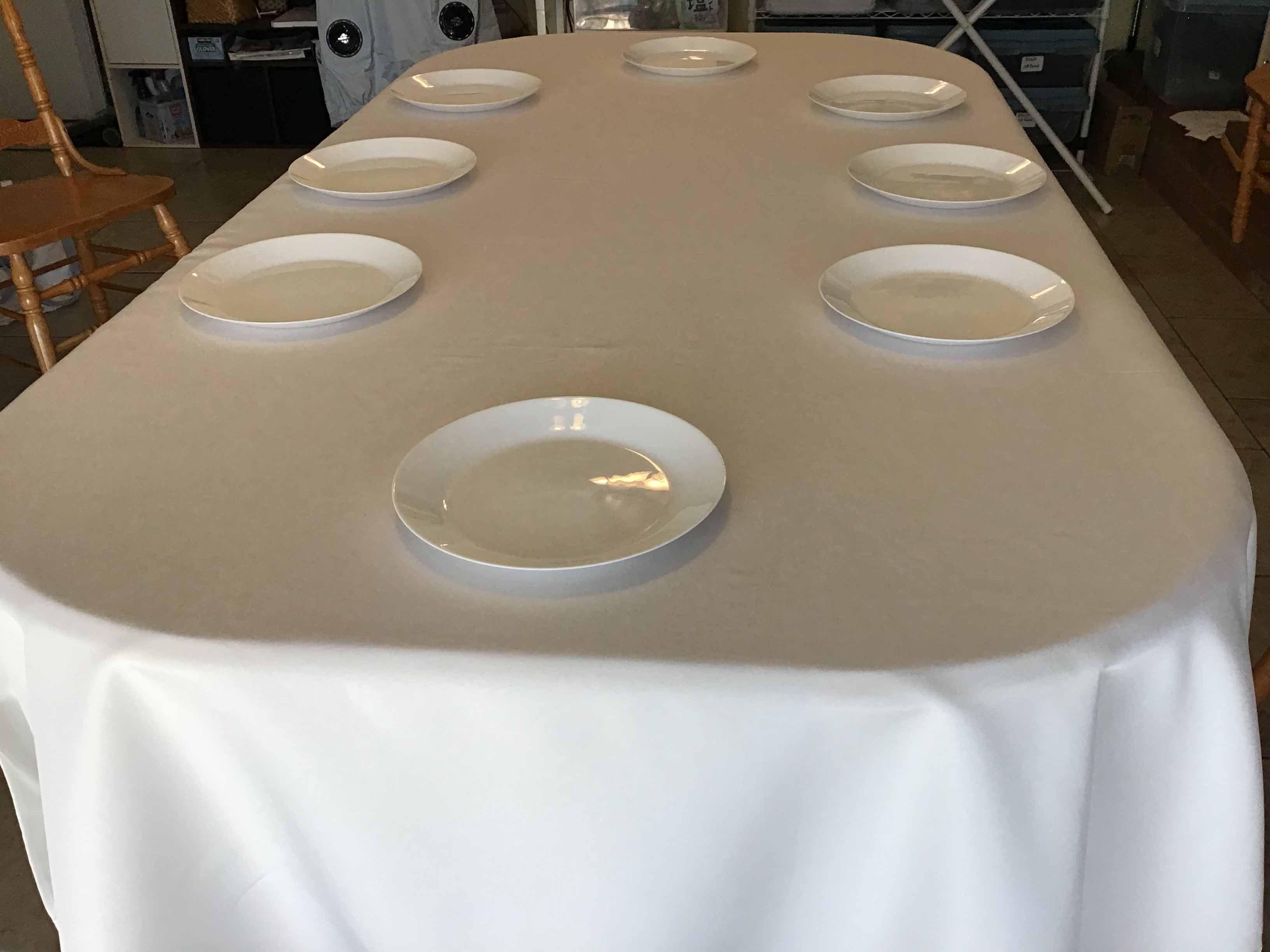 rectangle tablecloths (light ivory/off-white) - 60 x 120