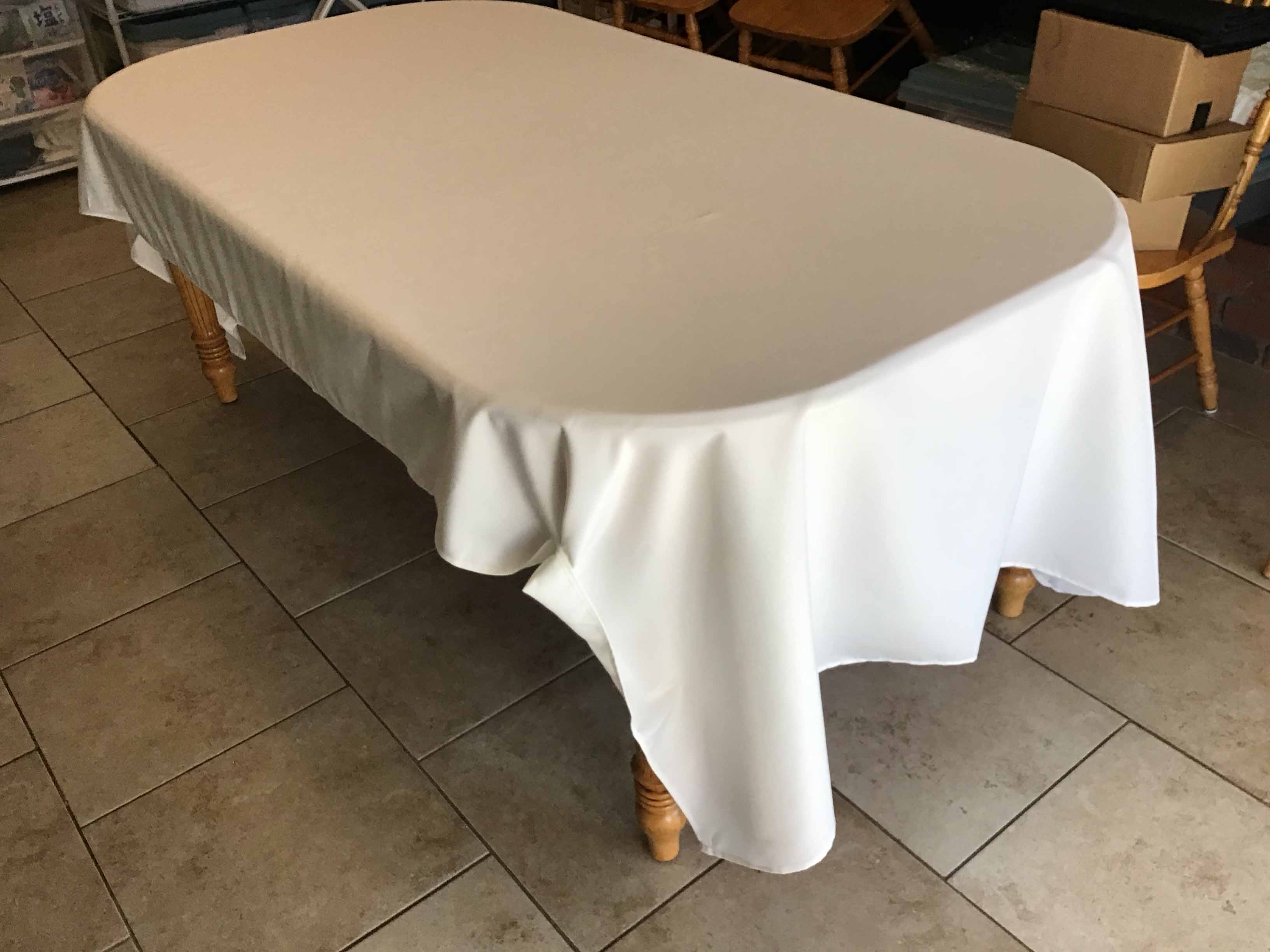 rectangle tablecloths (light ivory/off-white) - 60 x 120