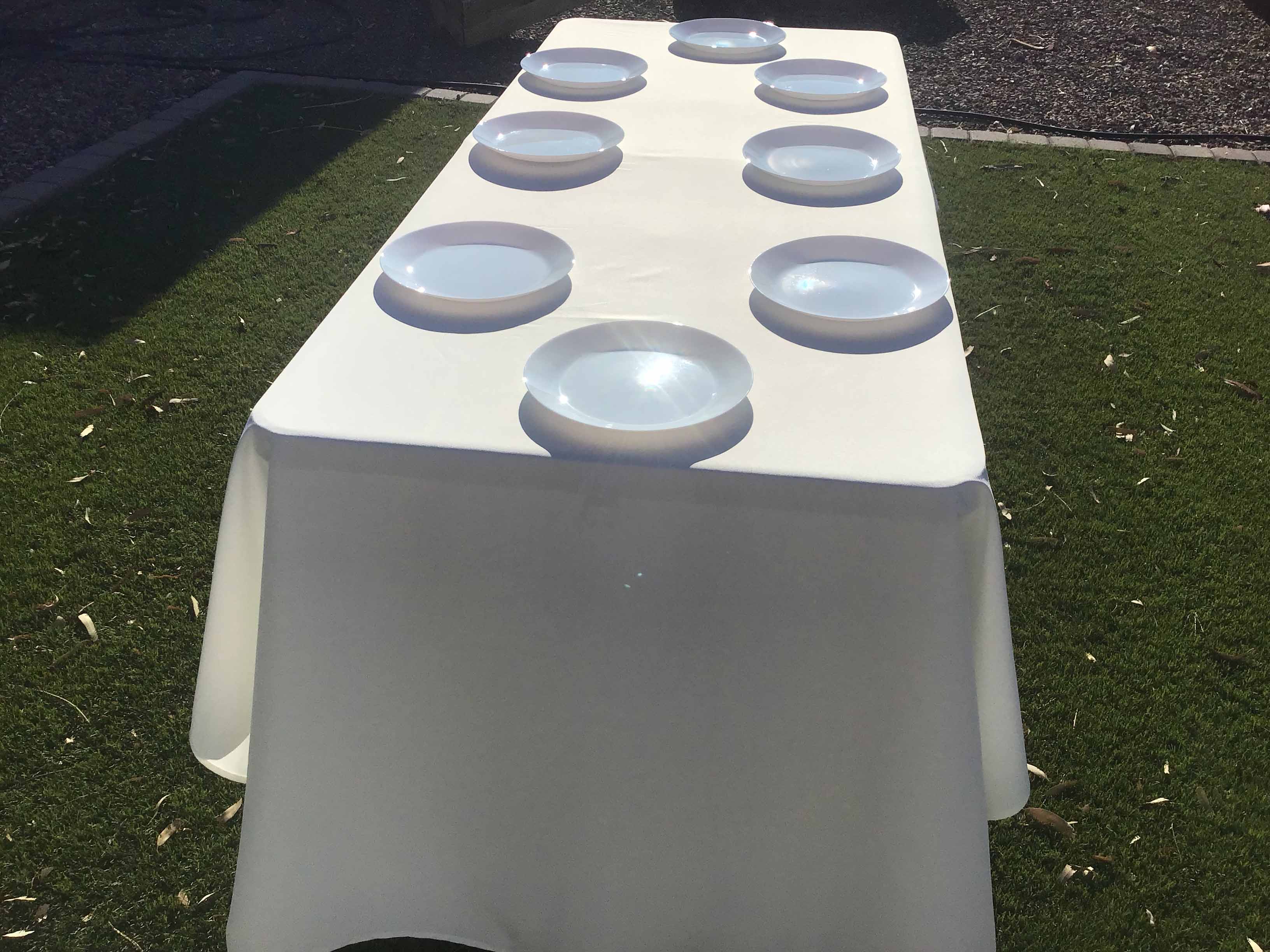 rectangle tablecloths (light ivory/off-white) - 60 x 120