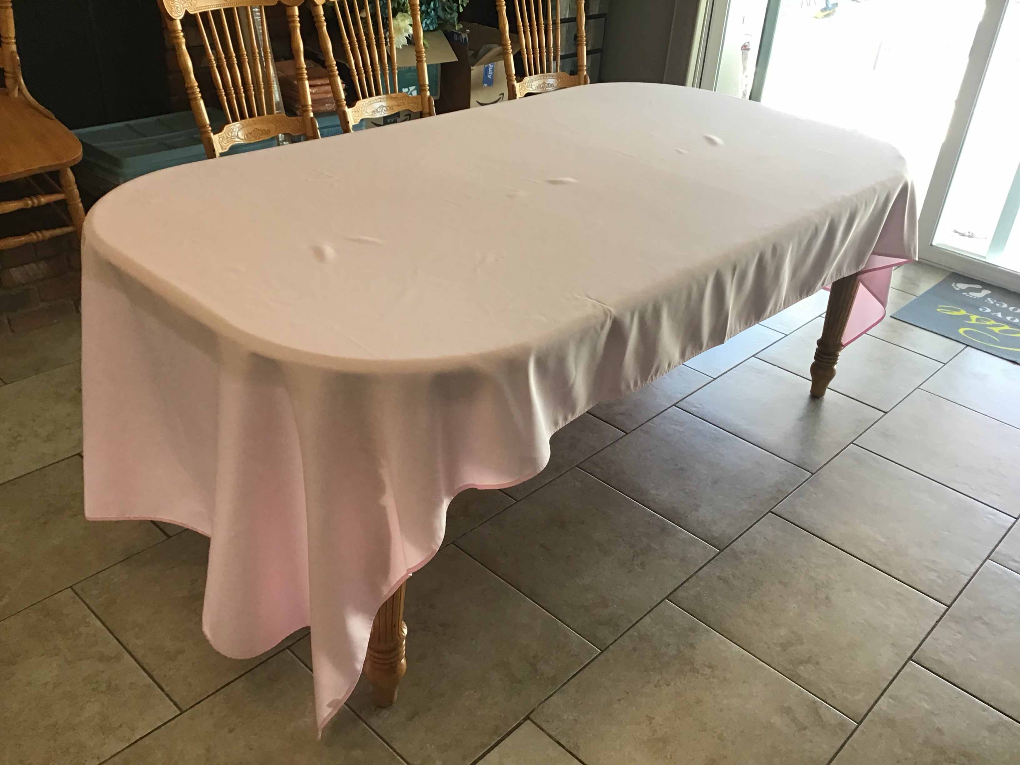 rectangle tablecloths (pastel pink) - 60 x 120