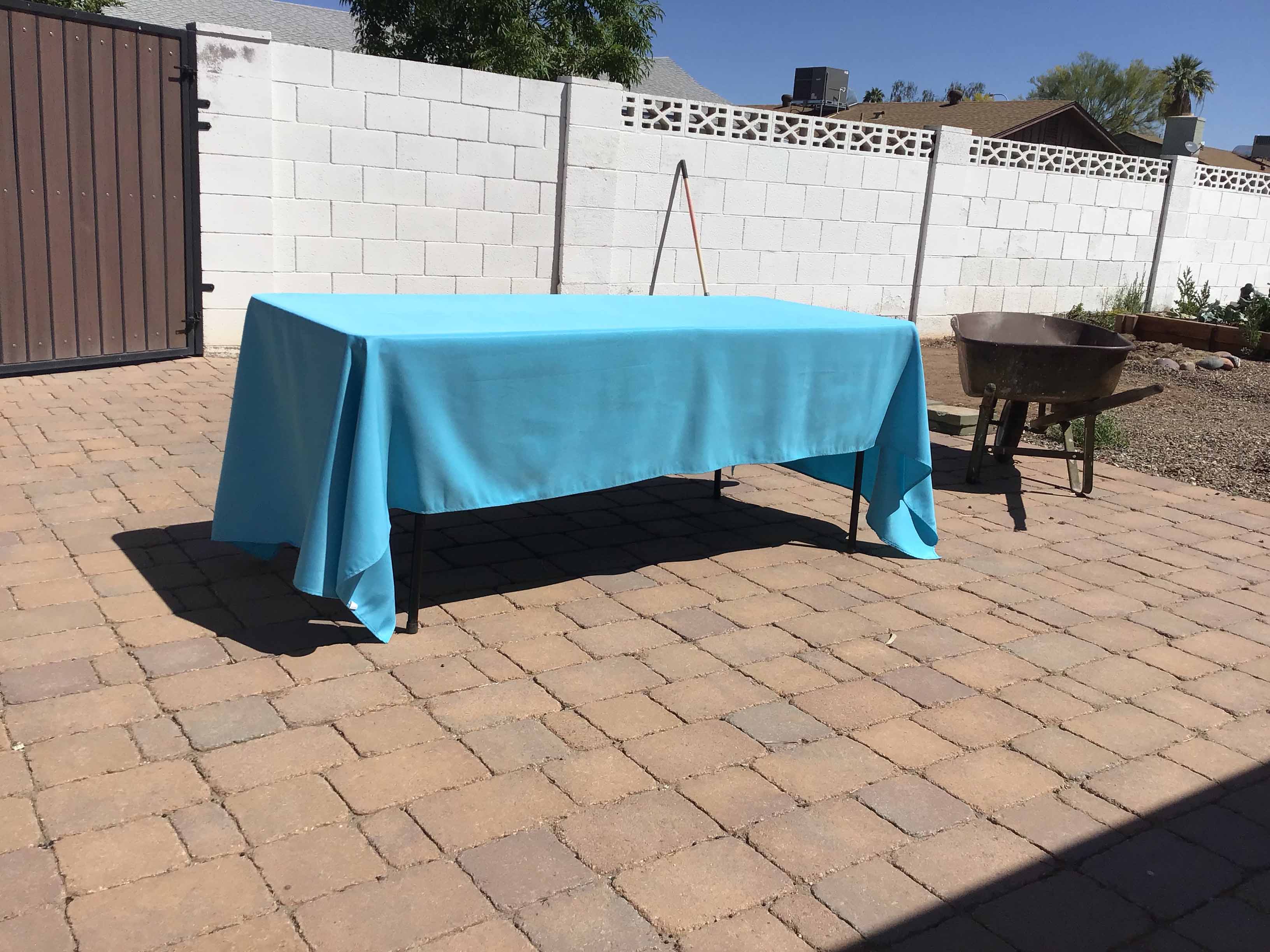 rectangle tablecloths (aqua blue) - 60 x 120