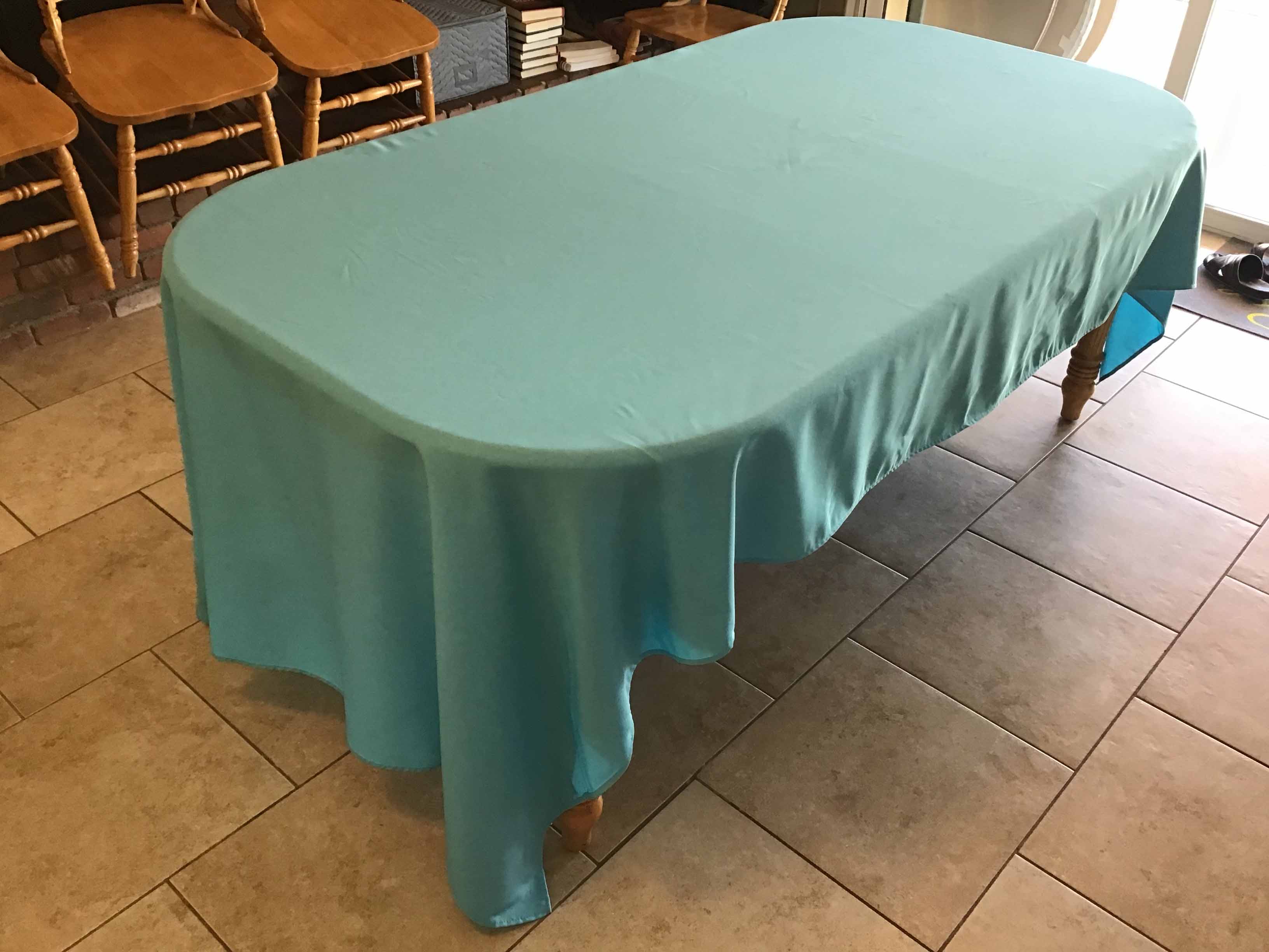 rectangle tablecloths (aqua blue) - 60 x 120
