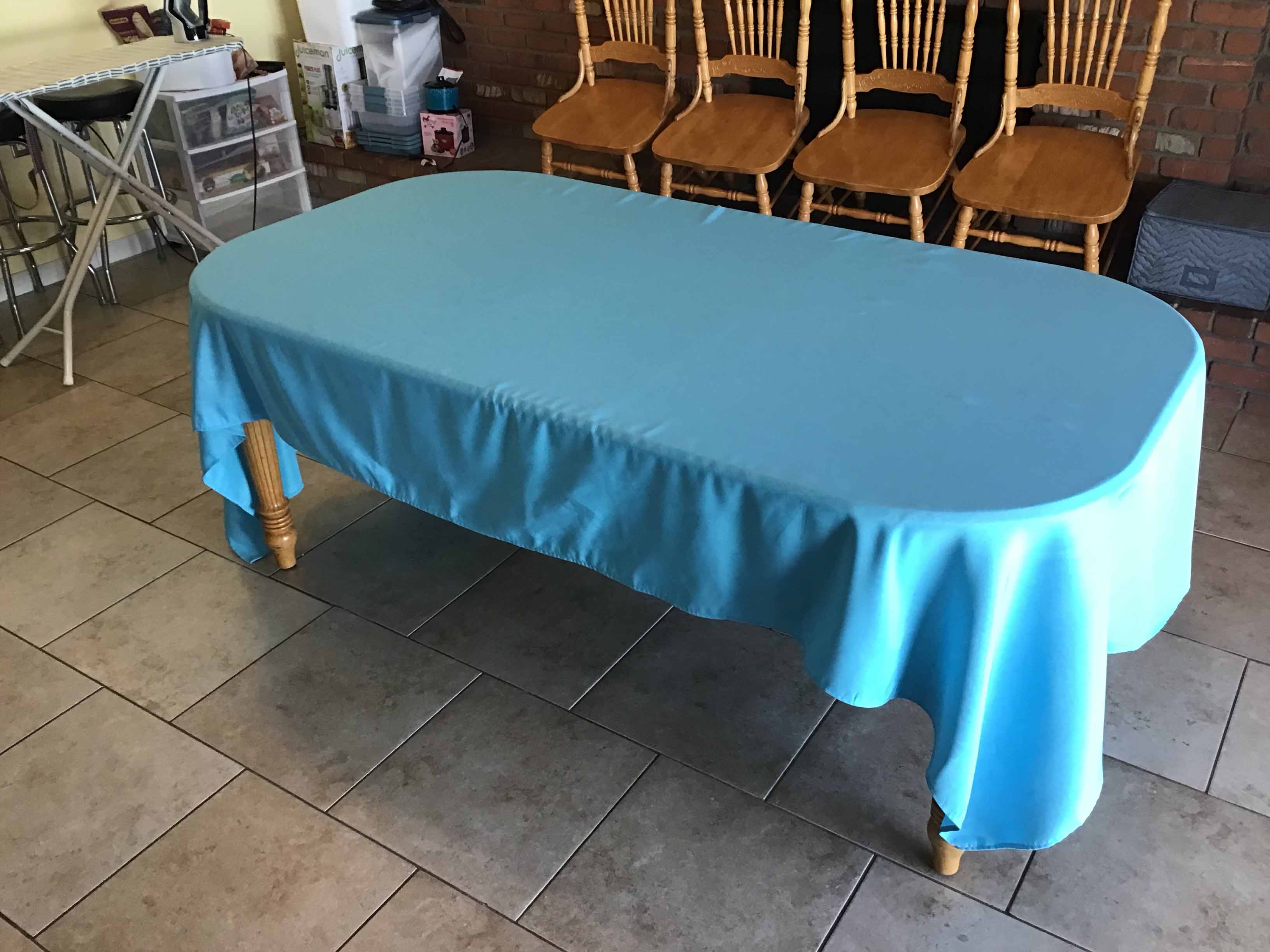 rectangle tablecloths (aqua blue) - 60 x 120
