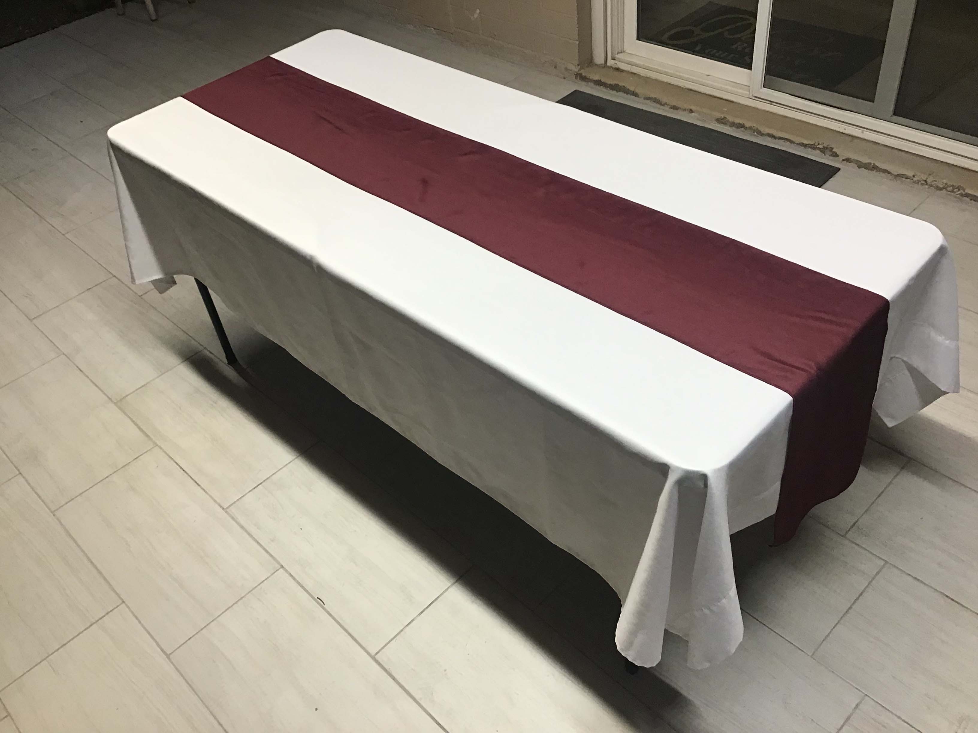 table runners (burgundy) - 12 x 108