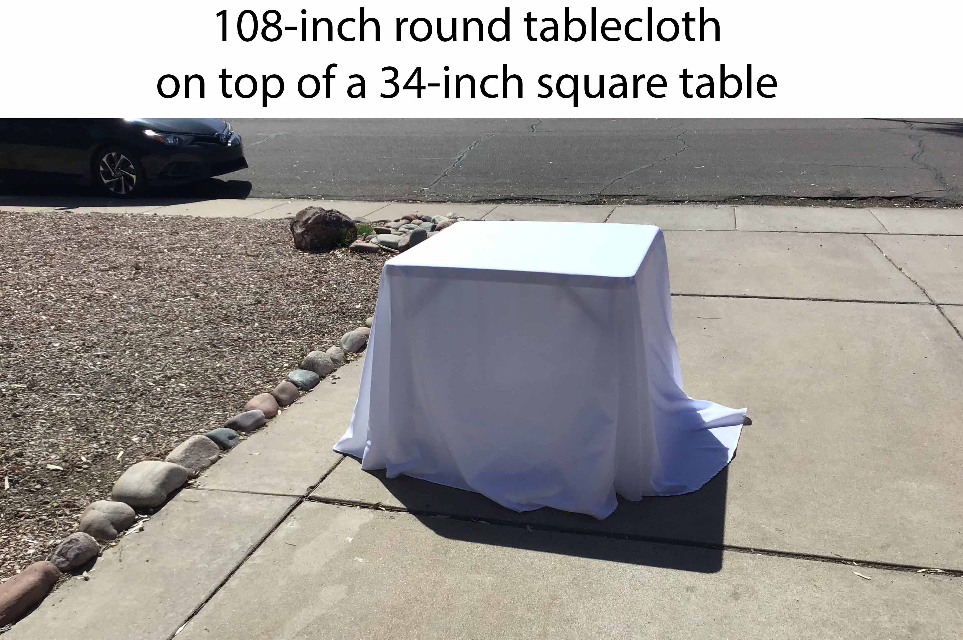 round tablecloths (white) - 108