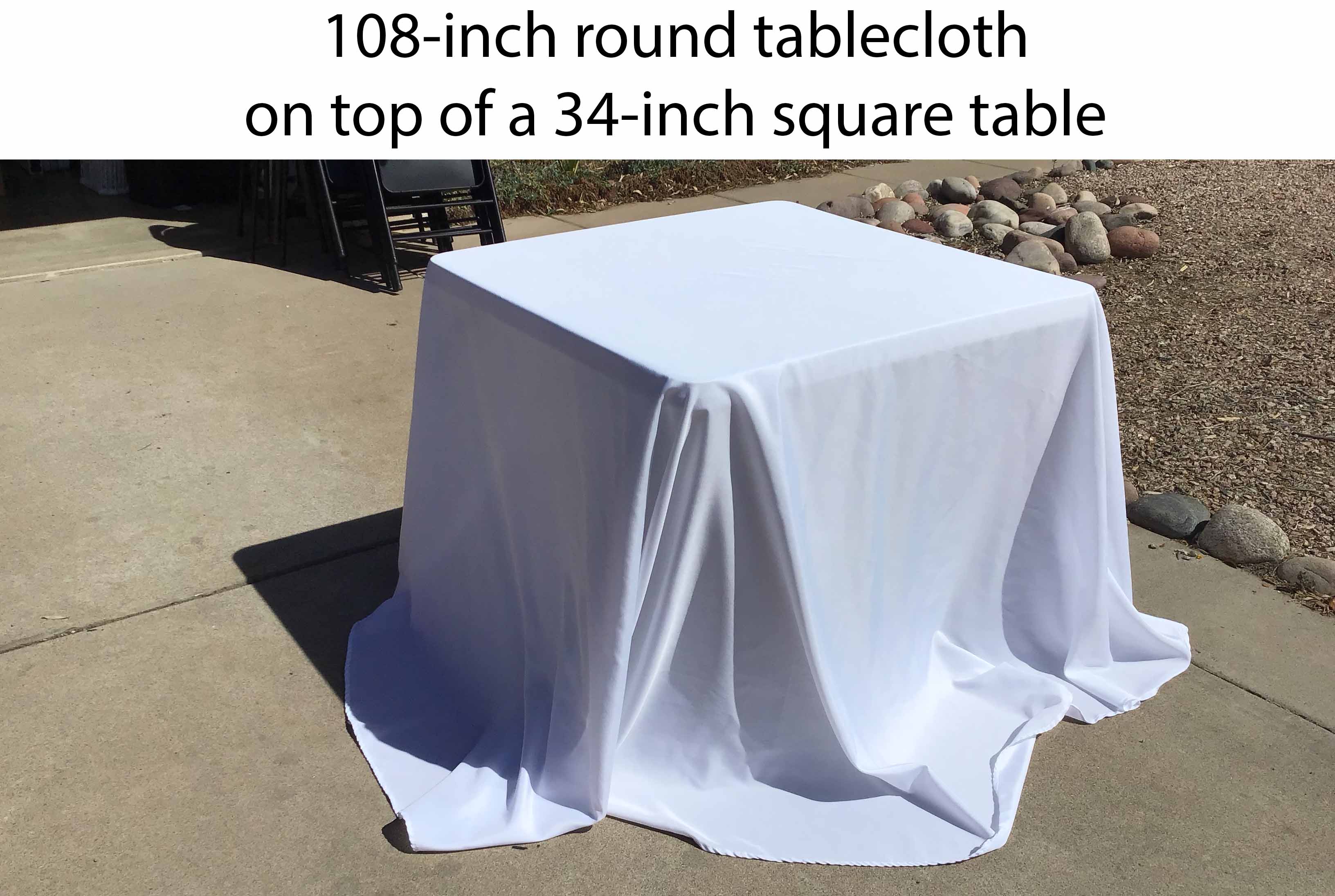 round tablecloths (white) - 108