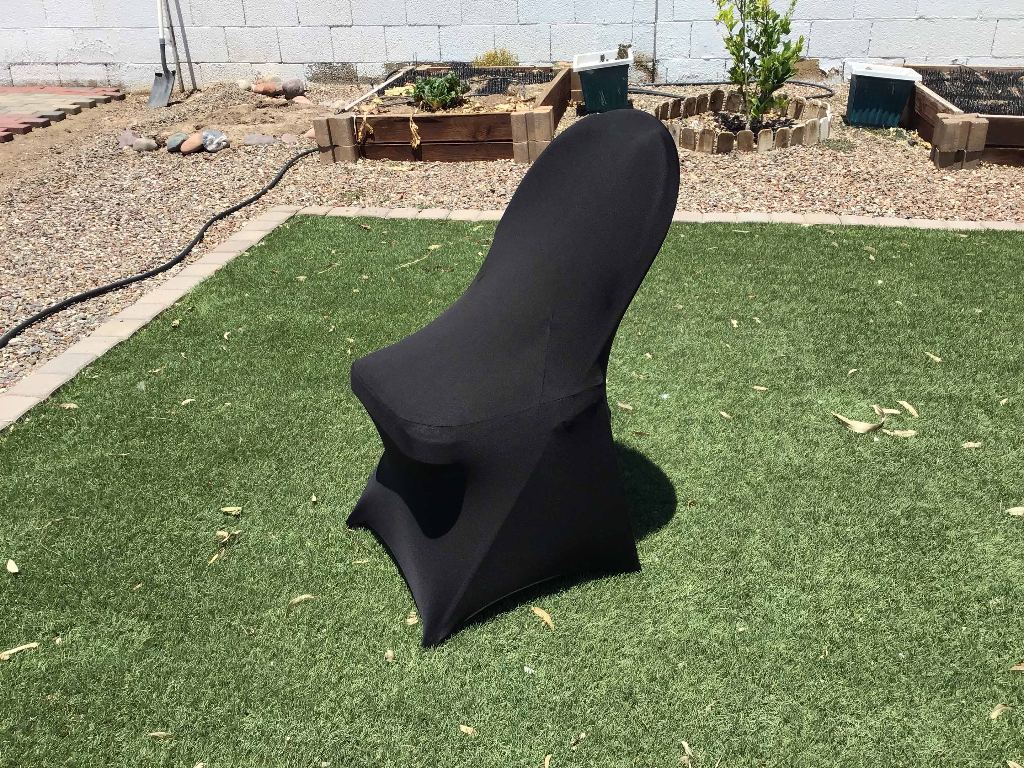 folding chairs (deluxe, padded, gray/black, highback)