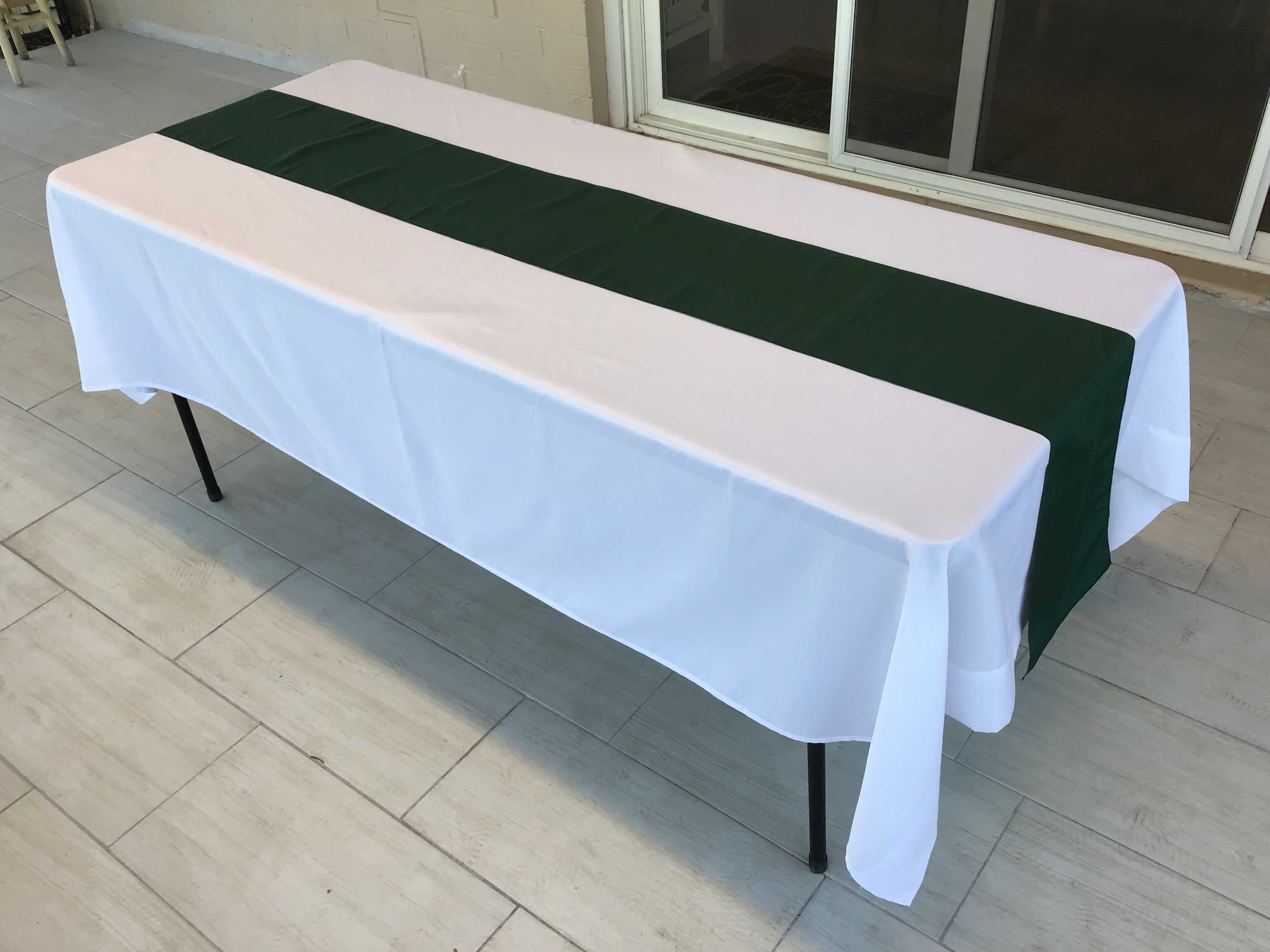 table runners (hunter emerald green) - 12 x 108