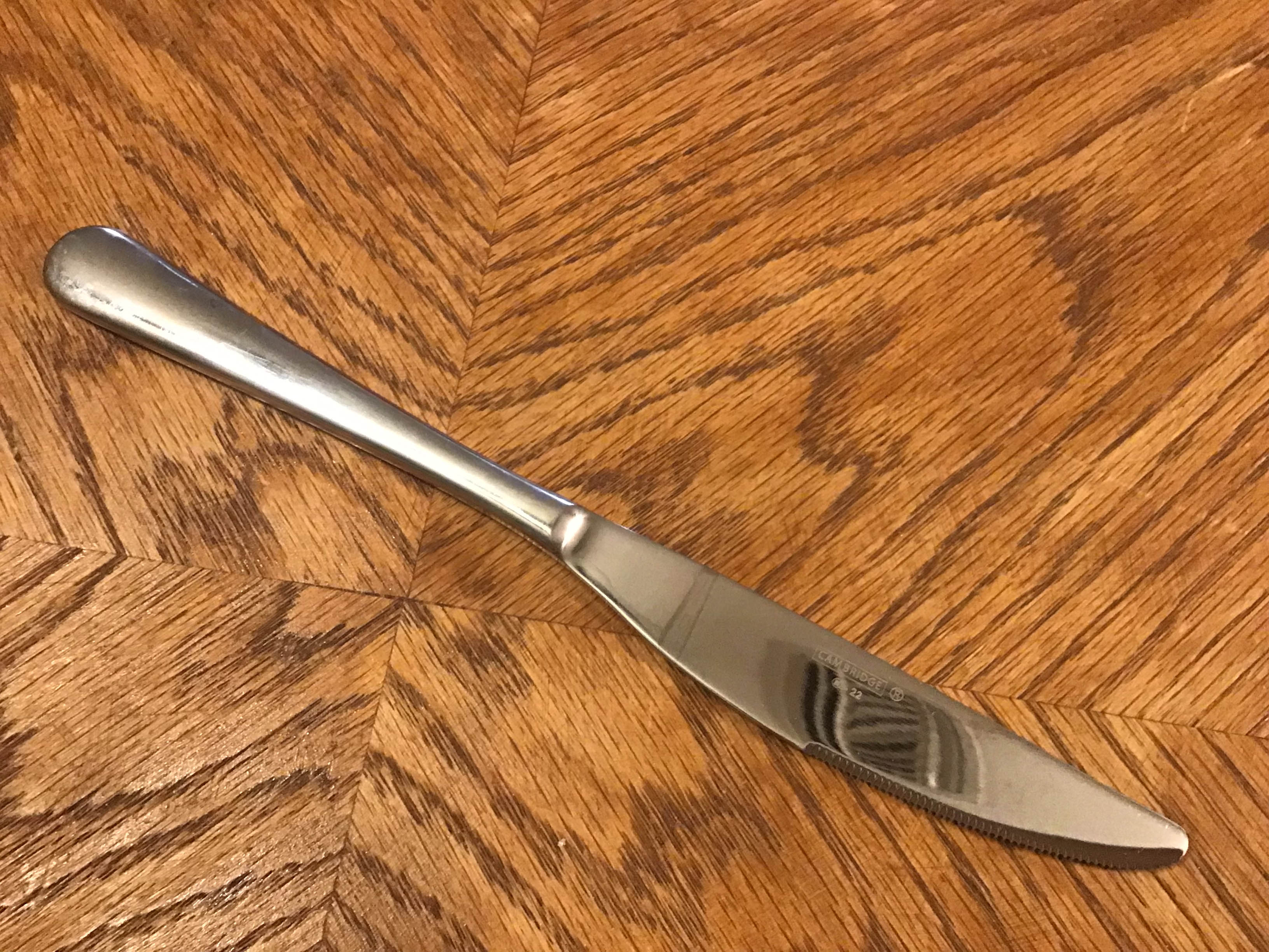 dinner knives / butter knives (stainless steel, Cambridge #22)