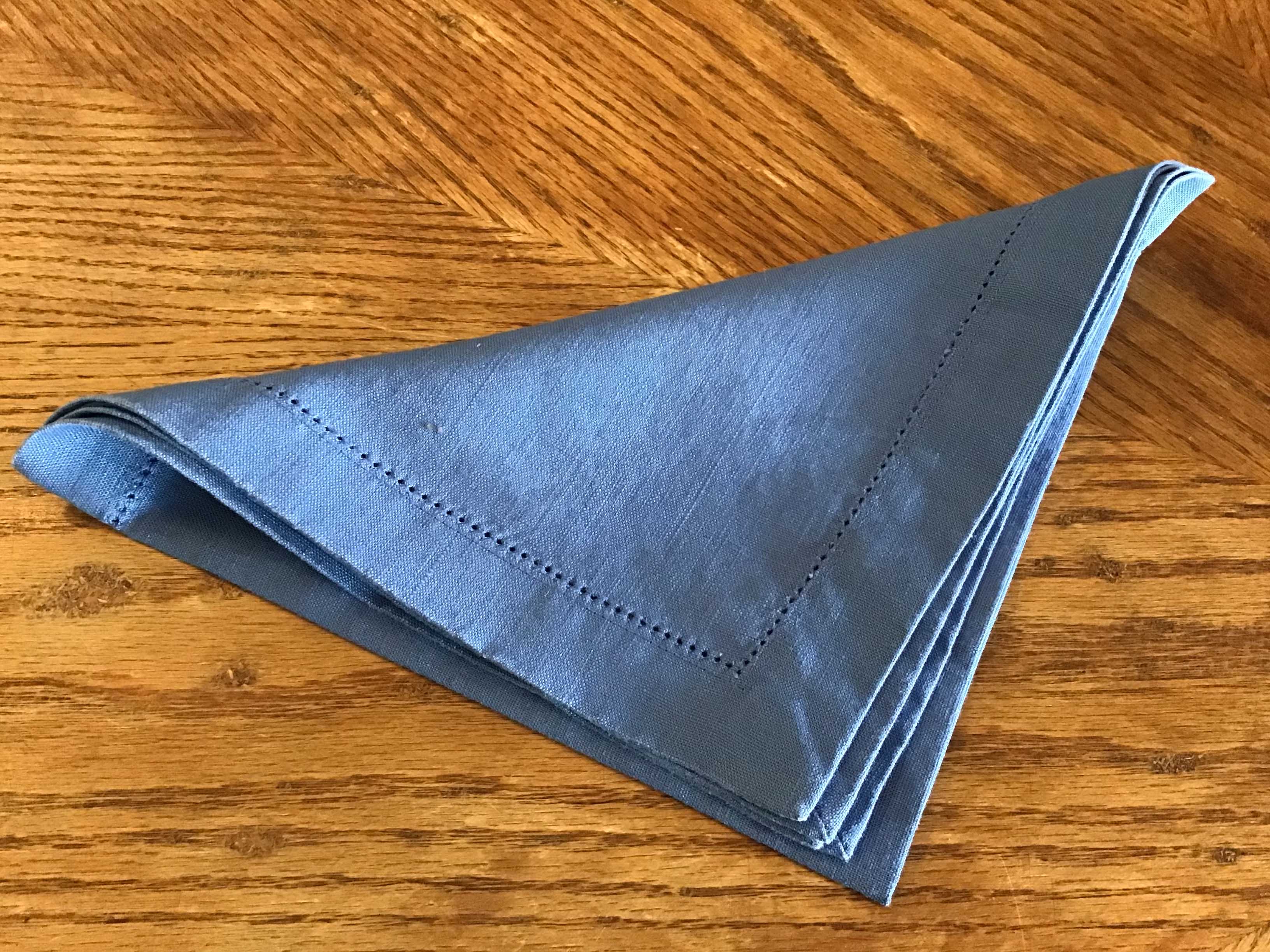 cloth dinner napkins (kashmir blue, cotton/linen)